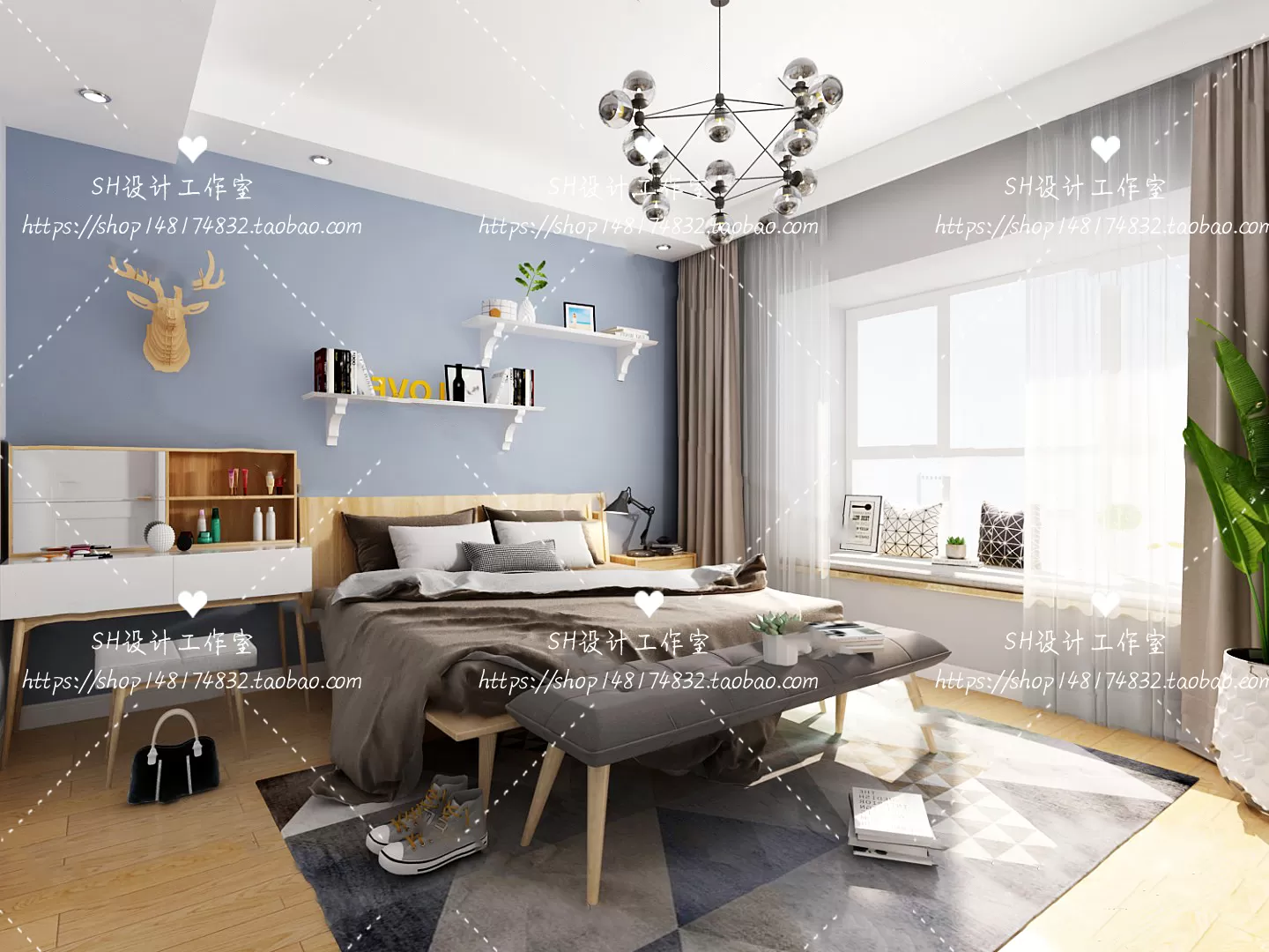 BEDROOM 3D SCENES – VRAY RENDER – 440 BEDROOM 3D SCENES – VRAY RENDER – 440