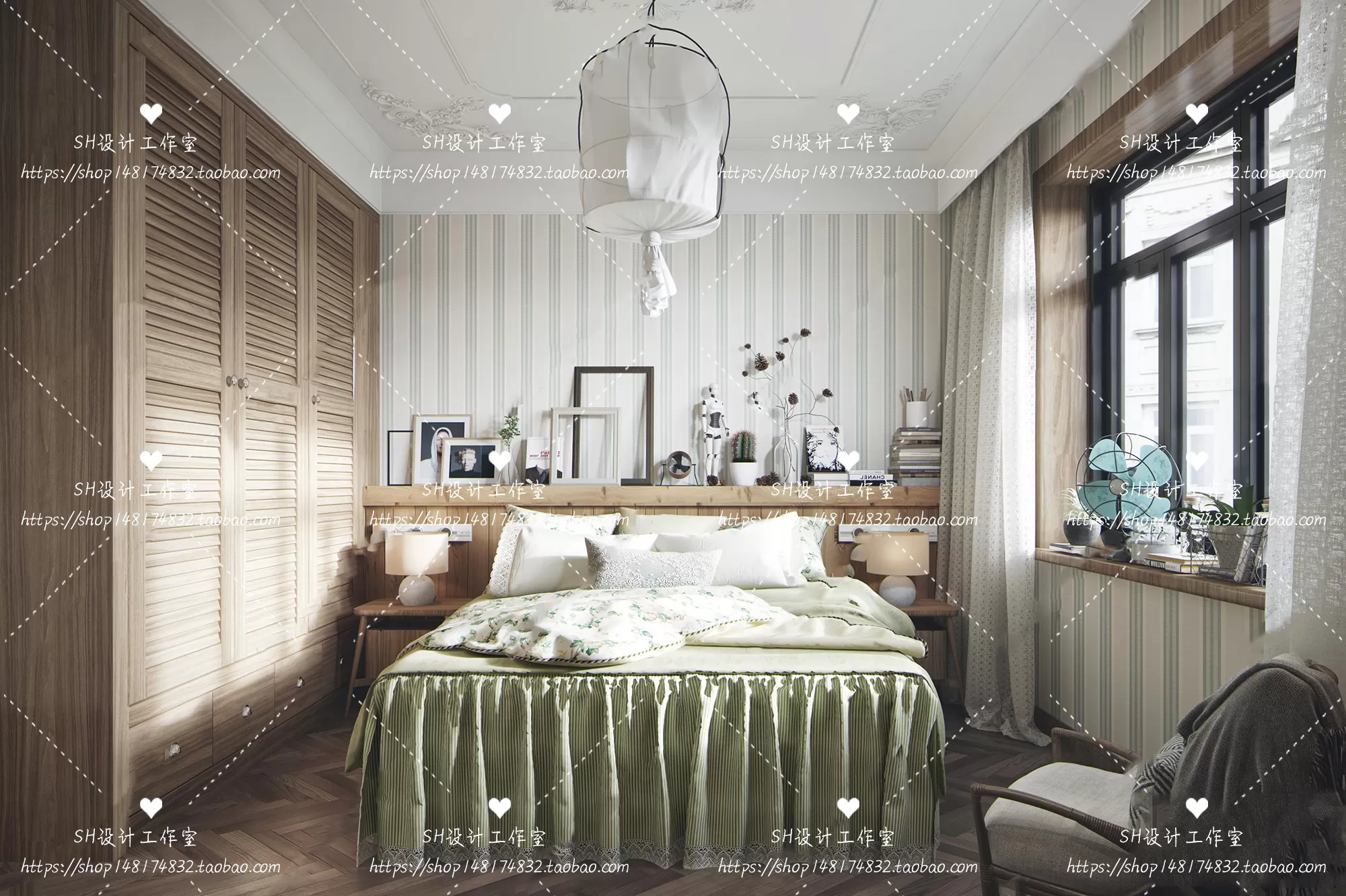 BEDROOM 3D SCENES – VRAY RENDER – 447