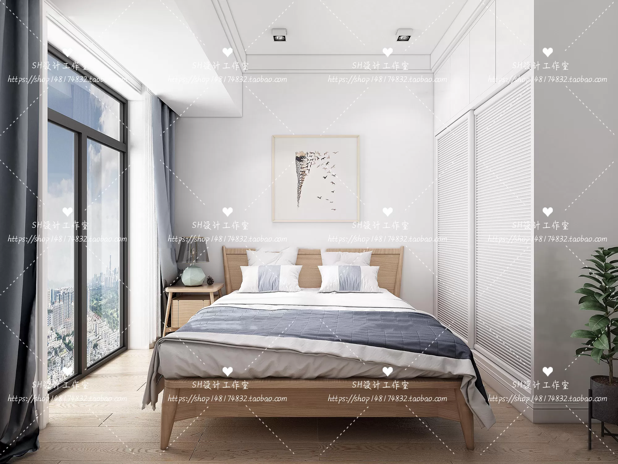 BEDROOM 3D SCENES – VRAY RENDER – 466