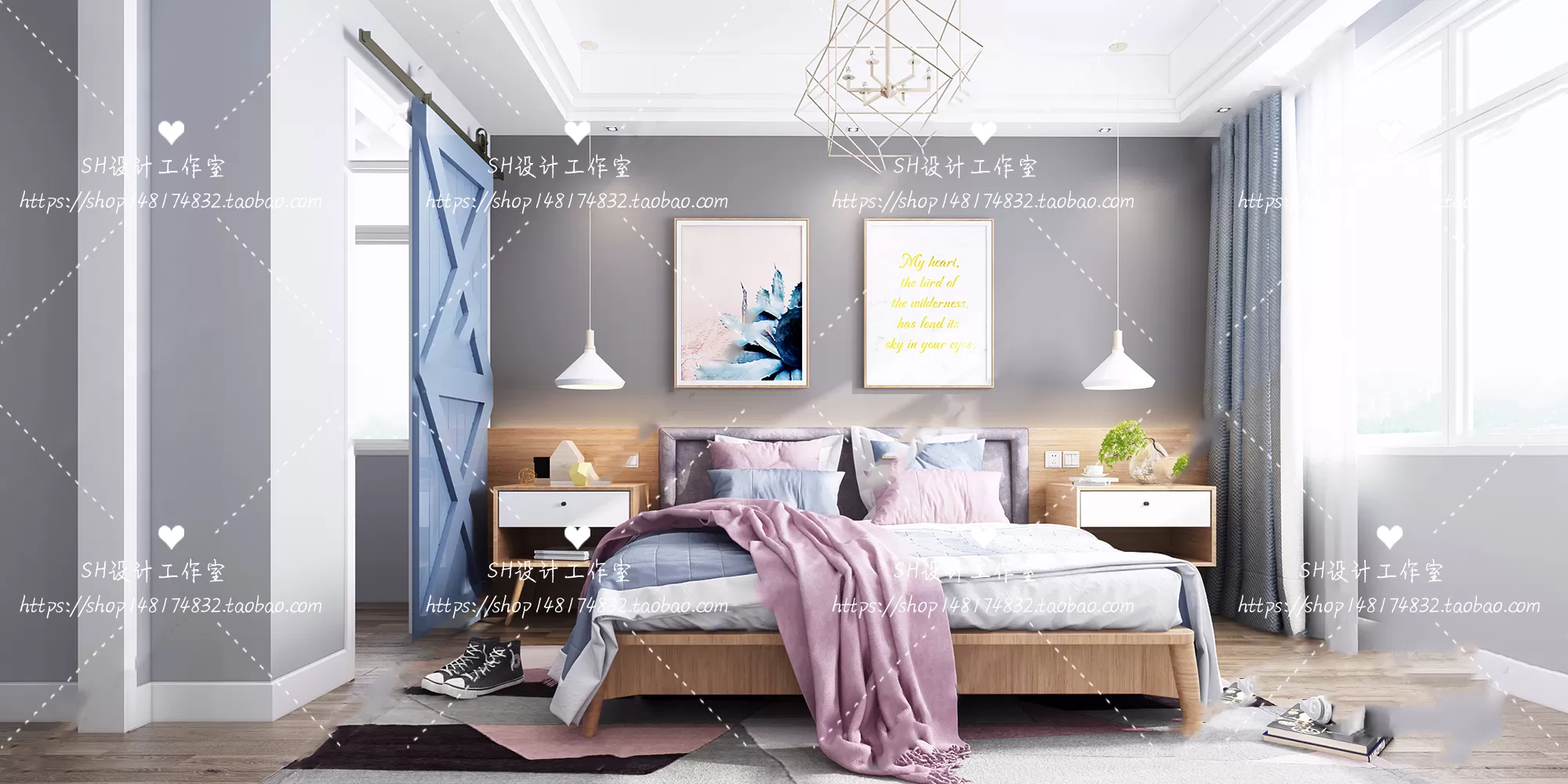 BEDROOM 3D SCENES – VRAY RENDER – 468