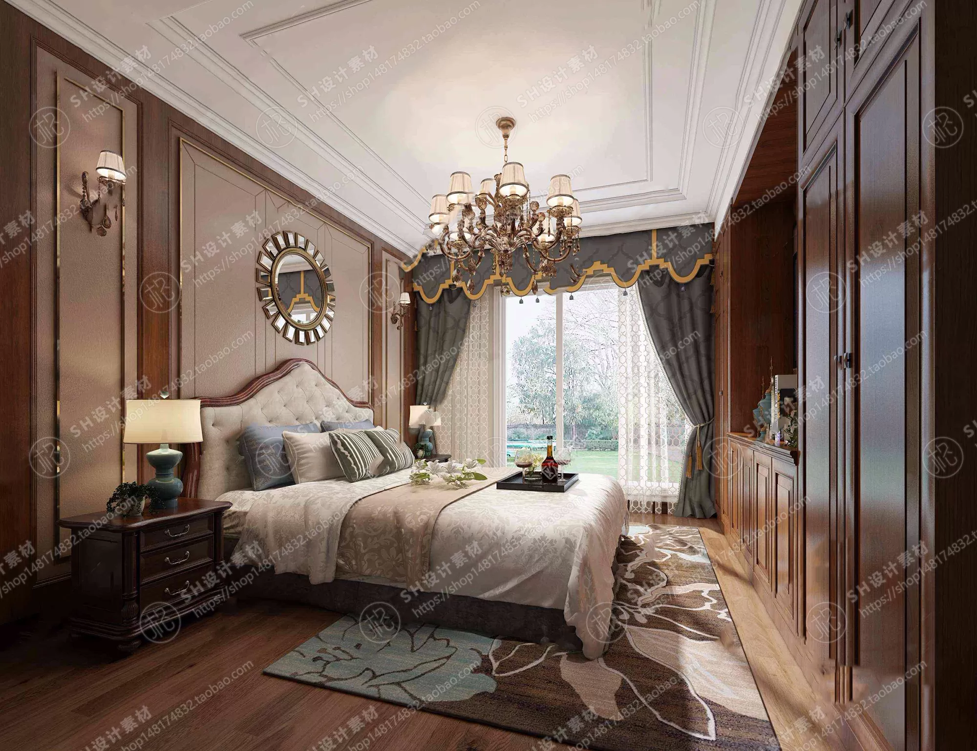 BEDROOM 3D SCENES – VRAY RENDER – 481