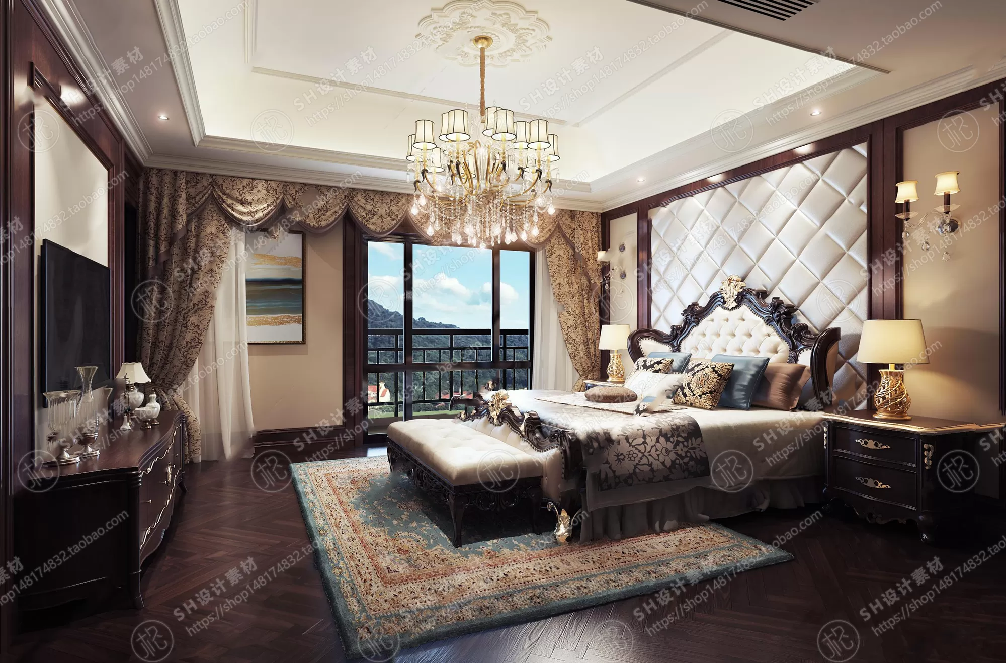 BEDROOM 3D SCENES – VRAY RENDER – 498
