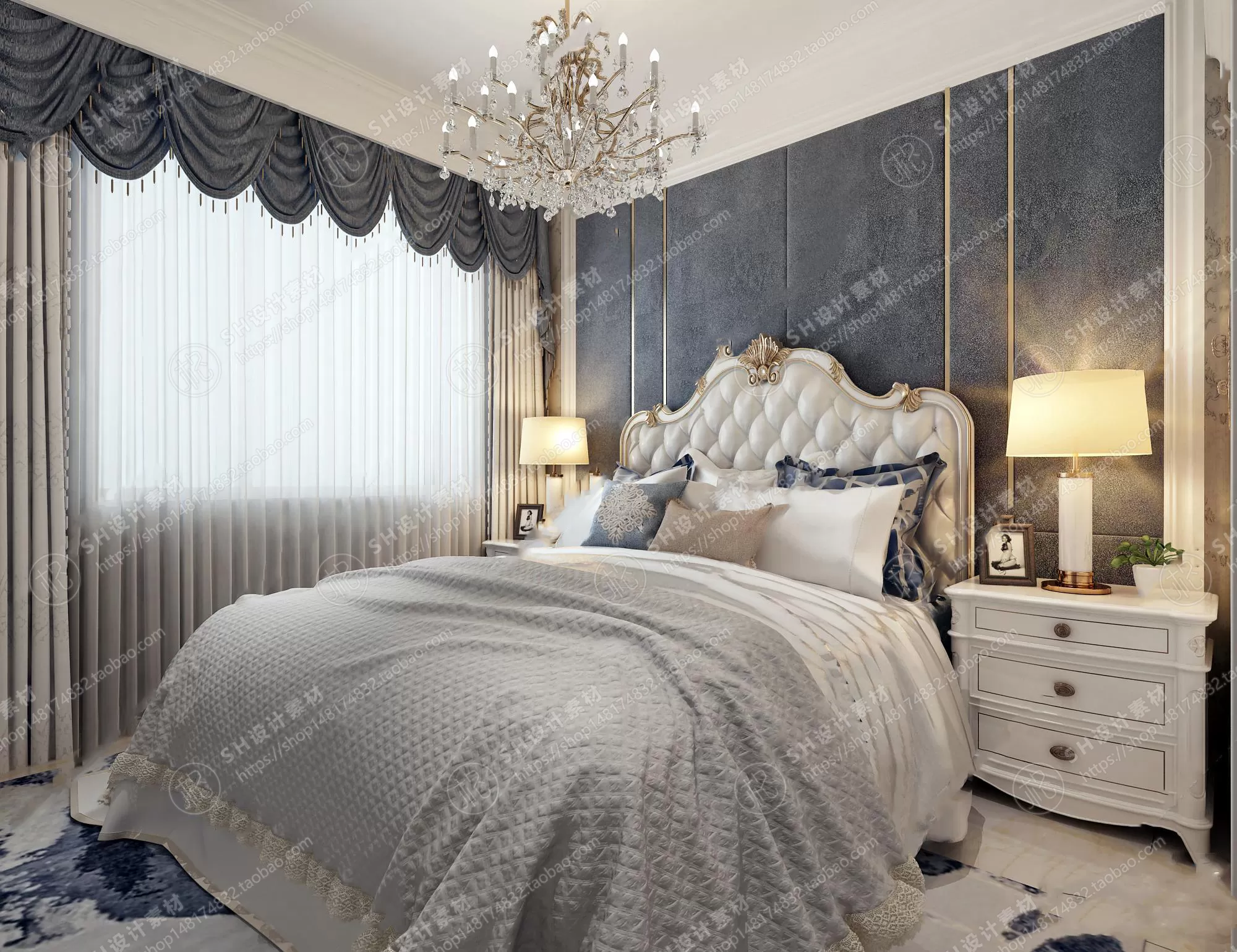 BEDROOM 3D SCENES – VRAY RENDER – 502