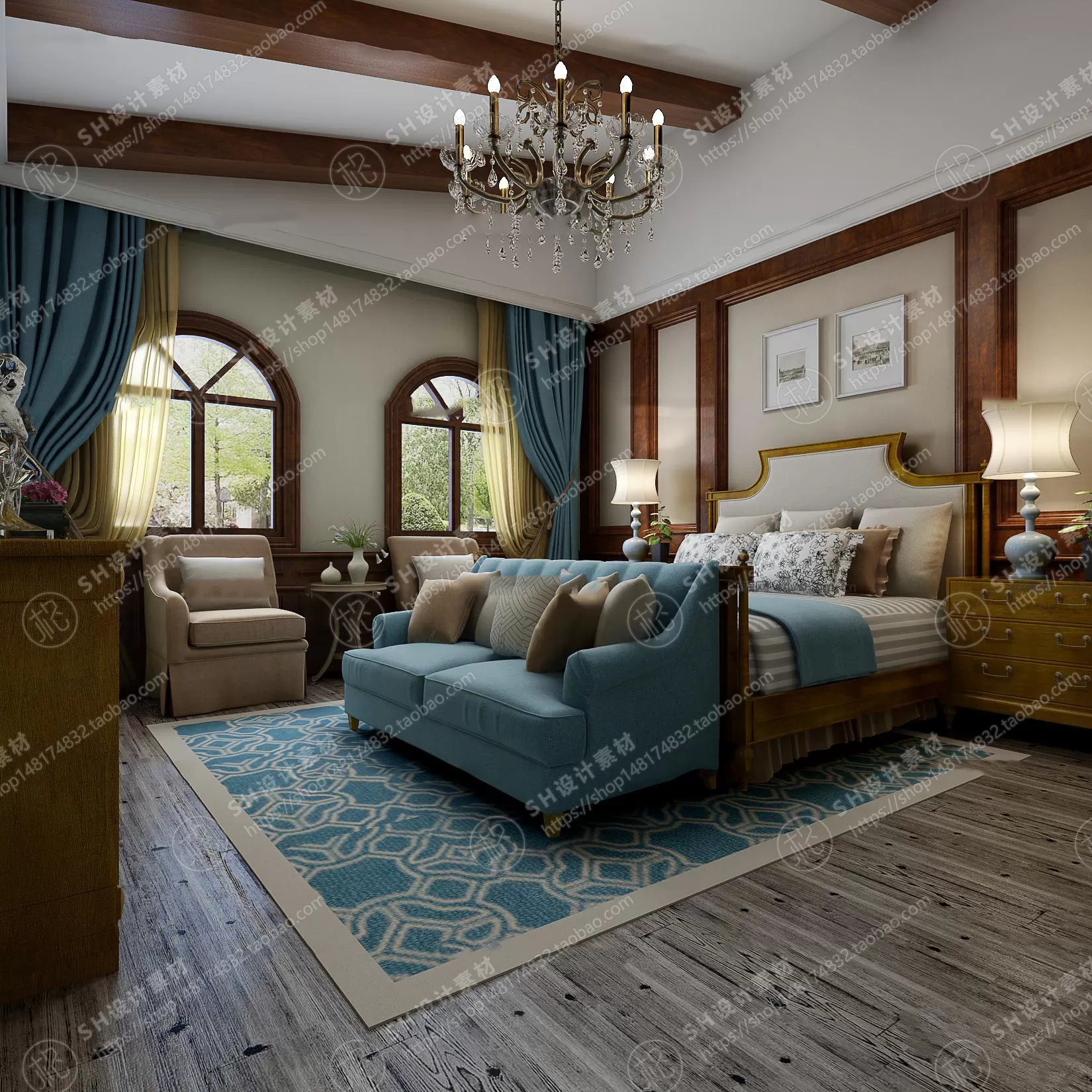 BEDROOM 3D SCENES – VRAY RENDER – 506