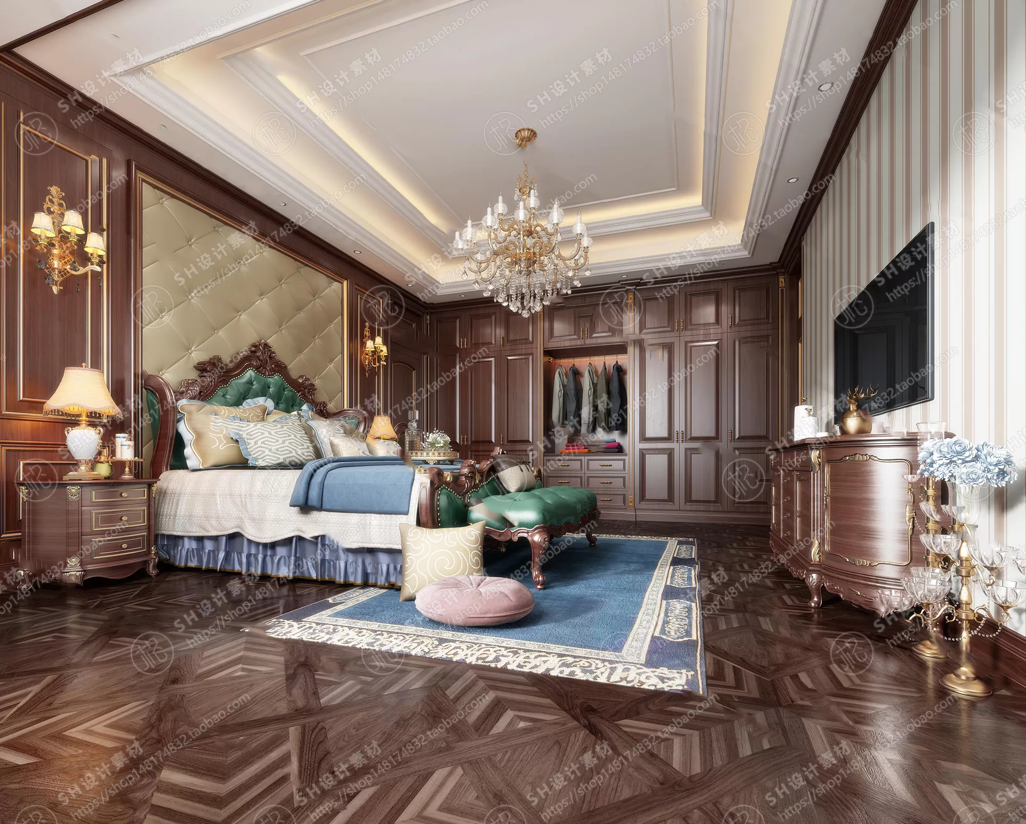 BEDROOM 3D SCENES – VRAY RENDER – 508