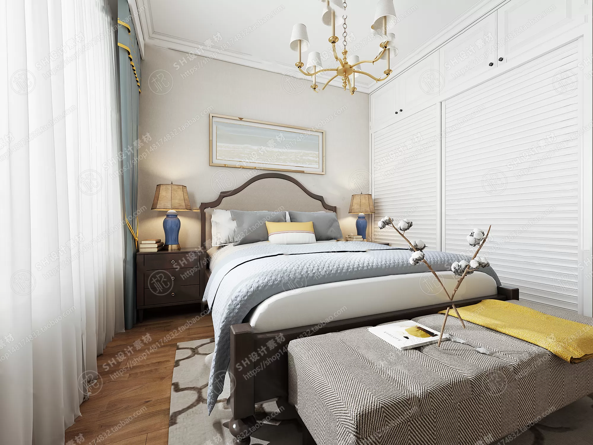 BEDROOM 3D SCENES – VRAY RENDER – 511 BEDROOM 3D SCENES – VRAY RENDER – 511