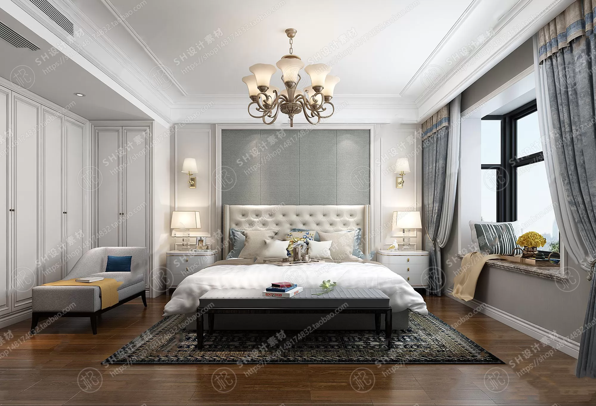 BEDROOM 3D SCENES – VRAY RENDER – 515 BEDROOM 3D SCENES – VRAY RENDER – 515
