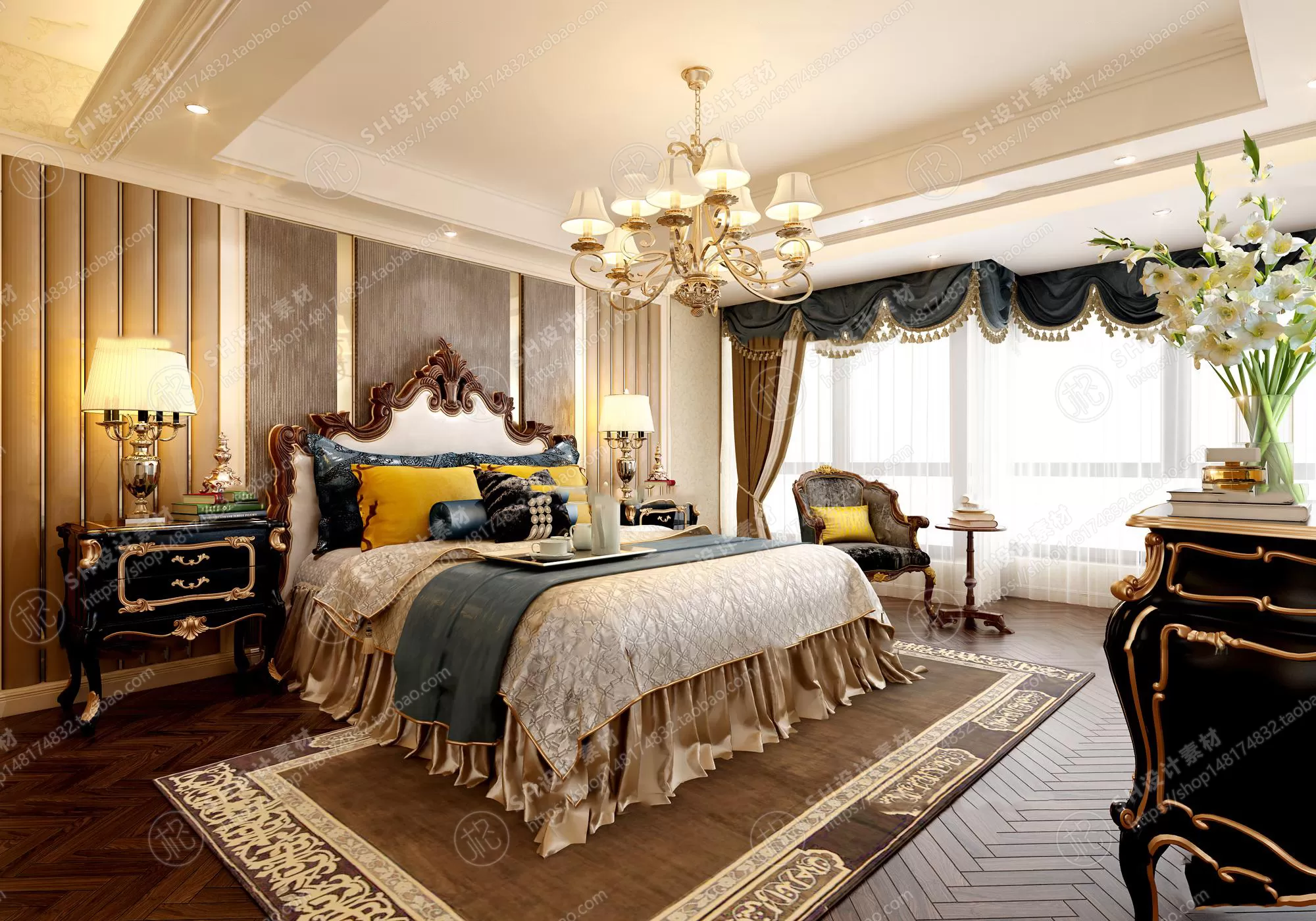 BEDROOM 3D SCENES – VRAY RENDER – 516 BEDROOM 3D SCENES – VRAY RENDER – 516