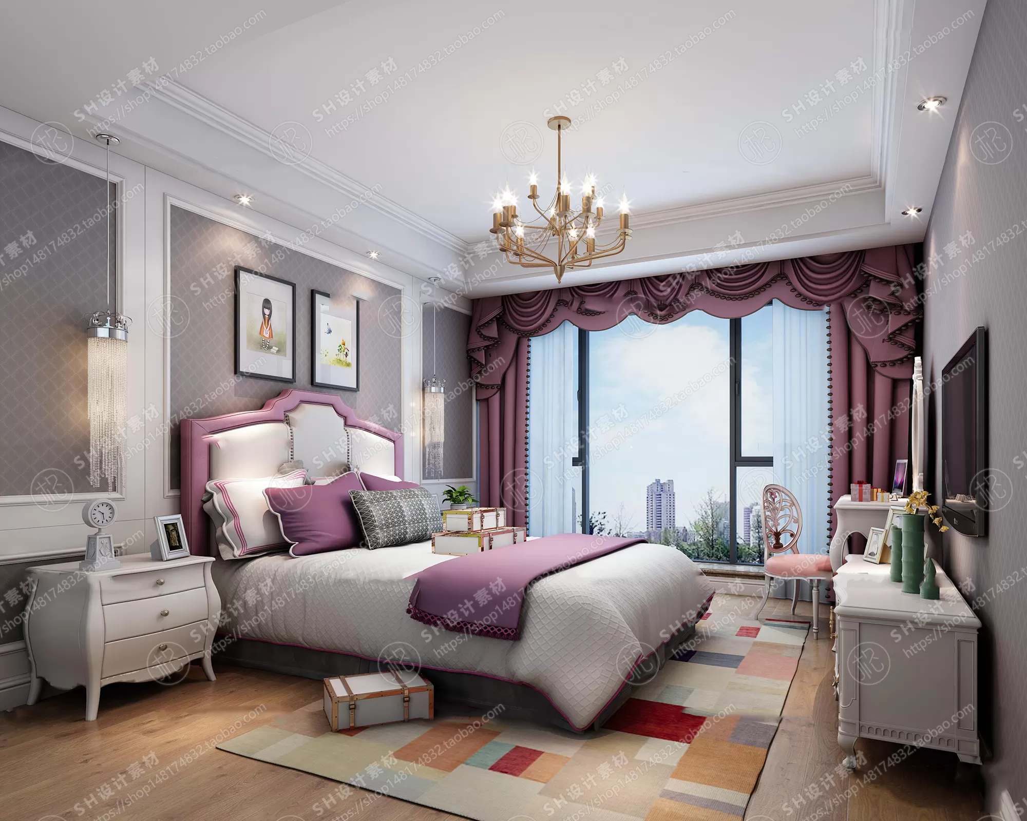 BEDROOM 3D SCENES – VRAY RENDER – 517 BEDROOM 3D SCENES – VRAY RENDER – 517