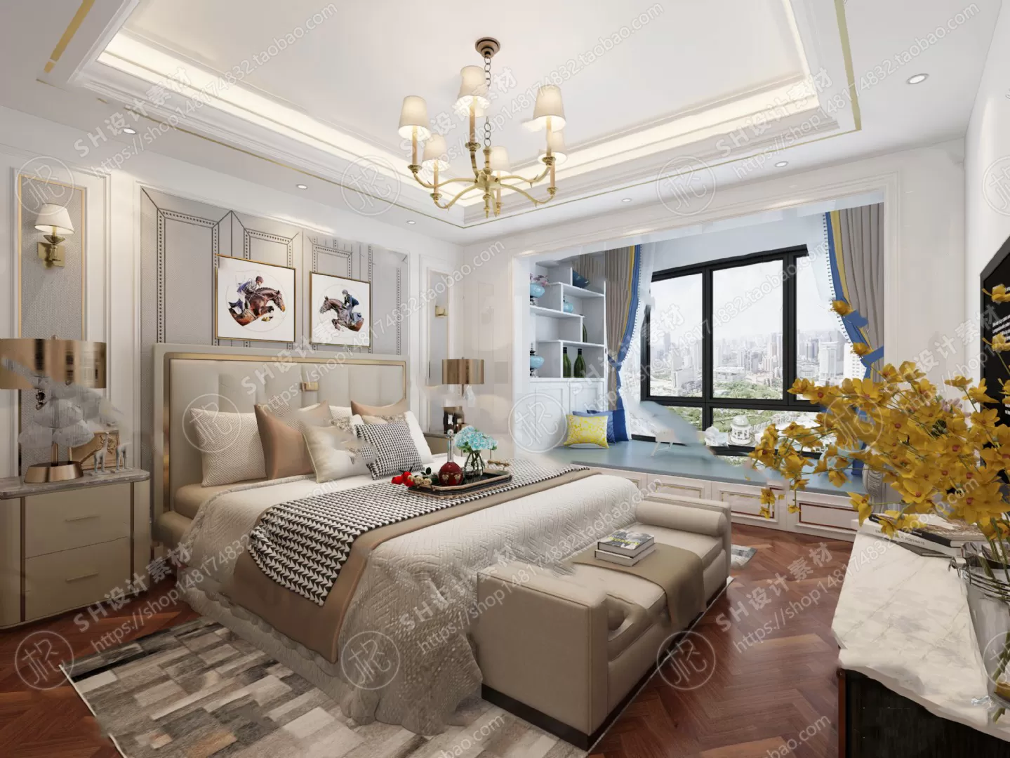 BEDROOM 3D SCENES – VRAY RENDER – 518 BEDROOM 3D SCENES – VRAY RENDER – 518