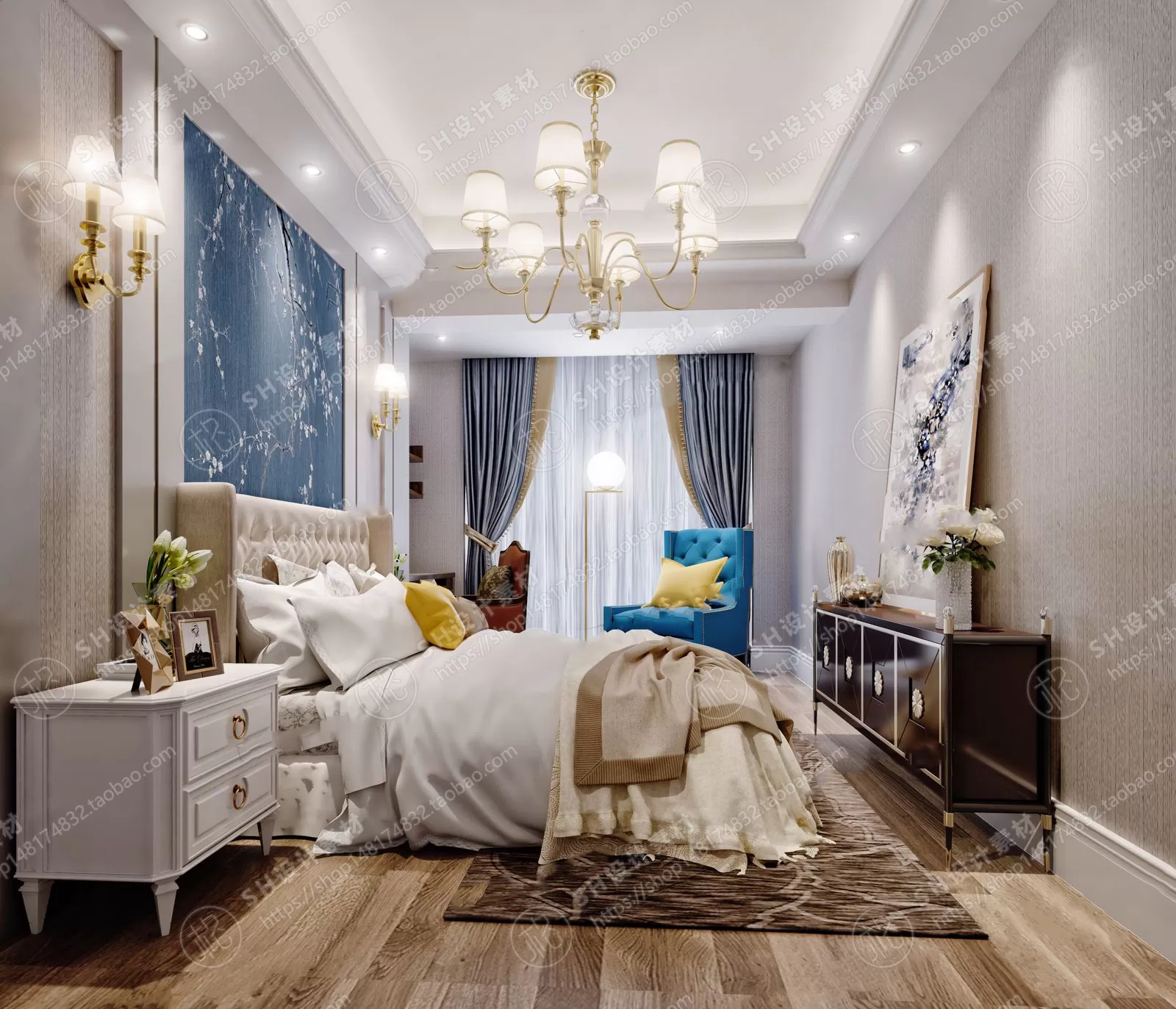 BEDROOM 3D SCENES – VRAY RENDER – 521 BEDROOM 3D SCENES – VRAY RENDER – 521