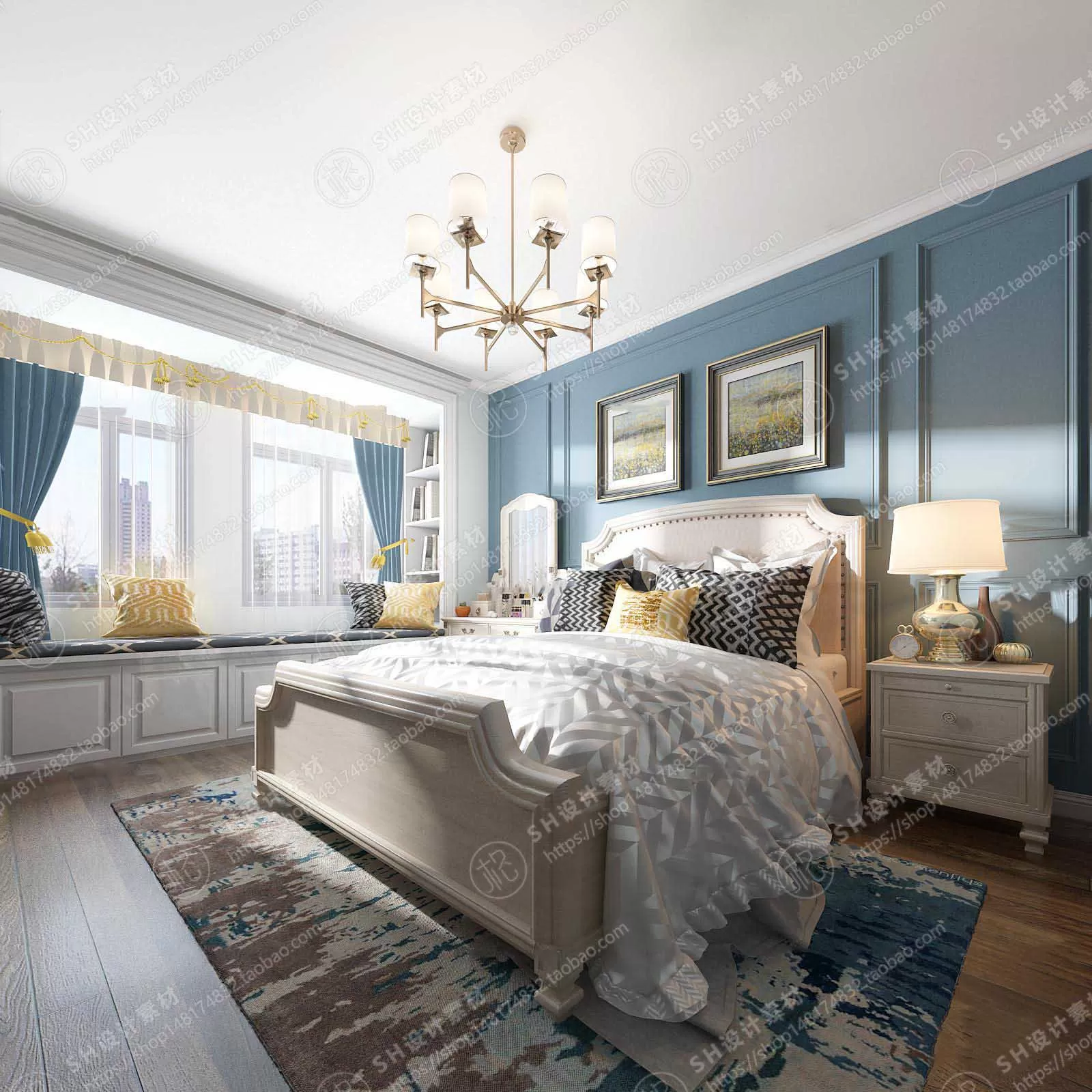 BEDROOM 3D SCENES – VRAY RENDER – 522 BEDROOM 3D SCENES – VRAY RENDER – 522