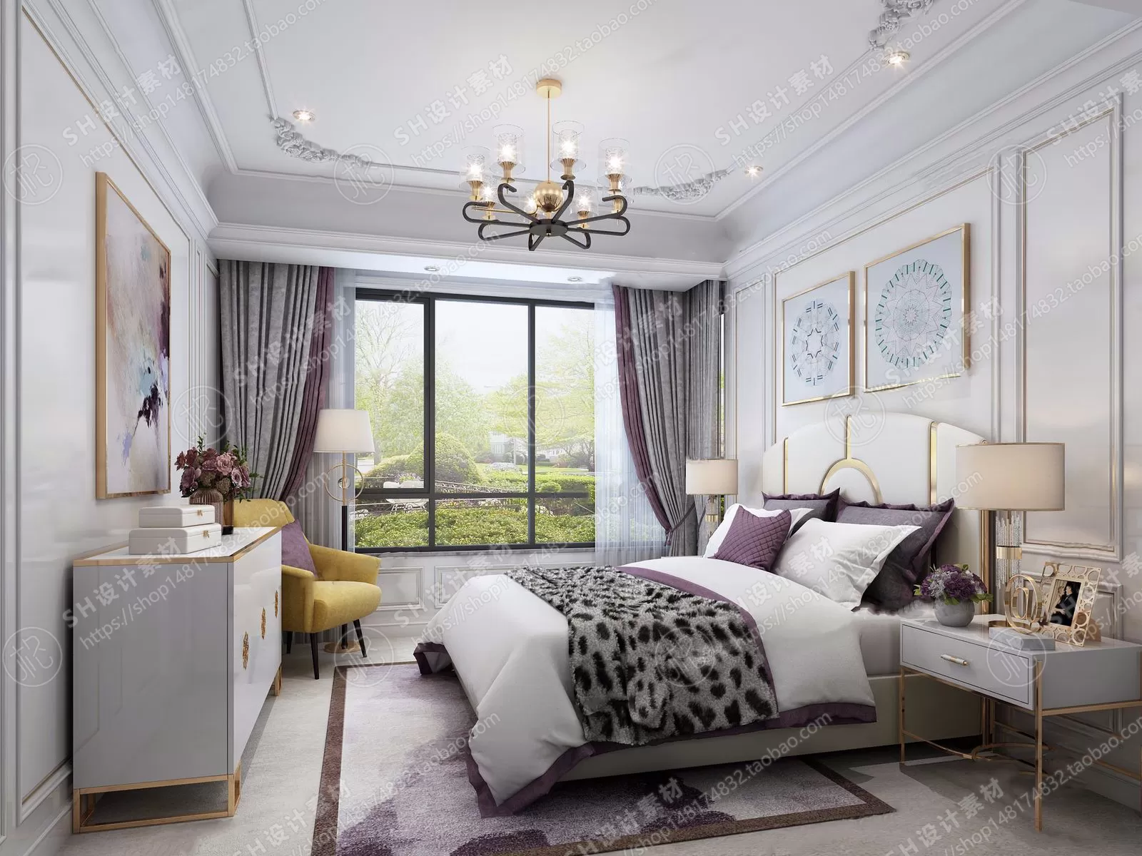 BEDROOM 3D SCENES – VRAY RENDER – 523 BEDROOM 3D SCENES – VRAY RENDER – 523