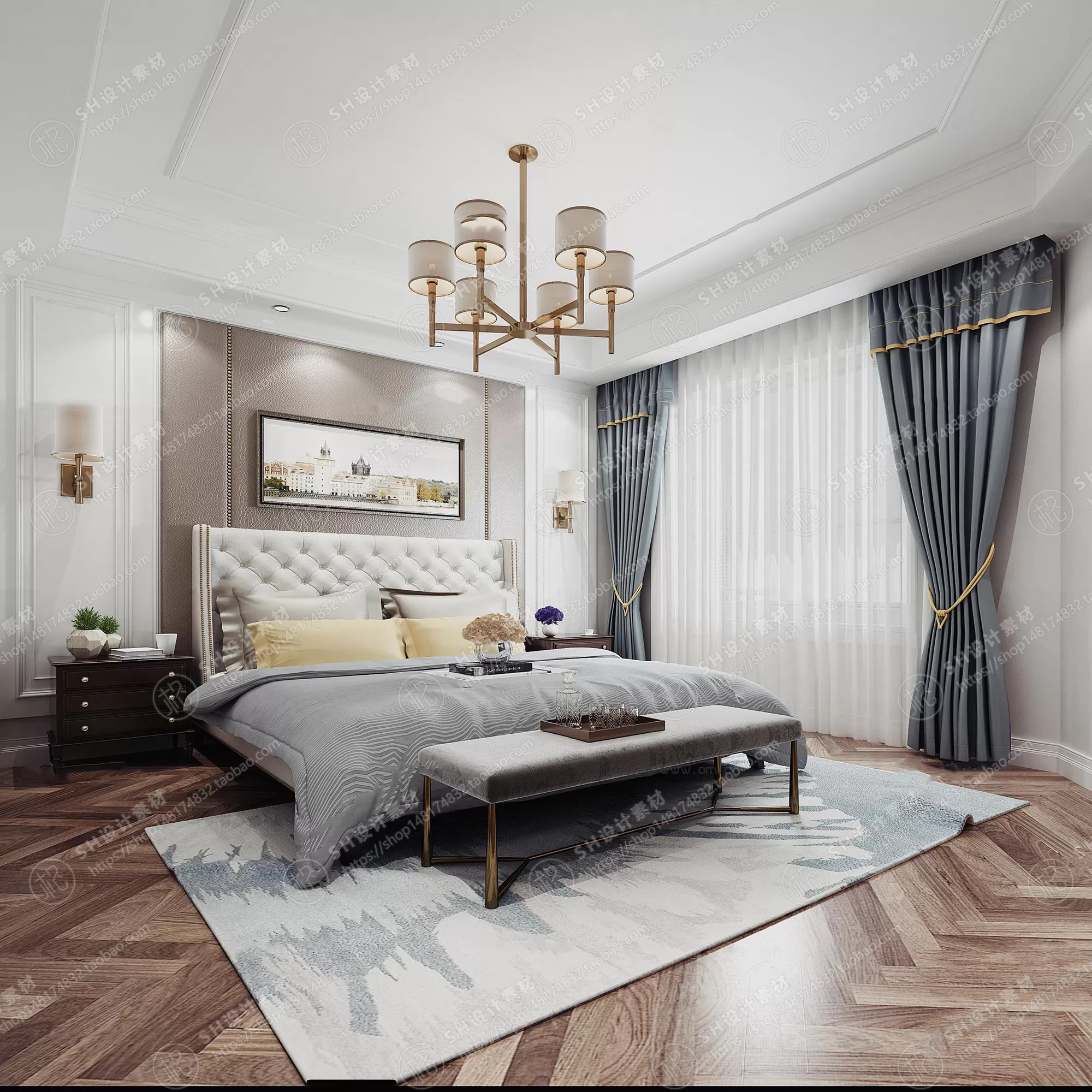 BEDROOM 3D SCENES – VRAY RENDER – 525 BEDROOM 3D SCENES – VRAY RENDER – 525