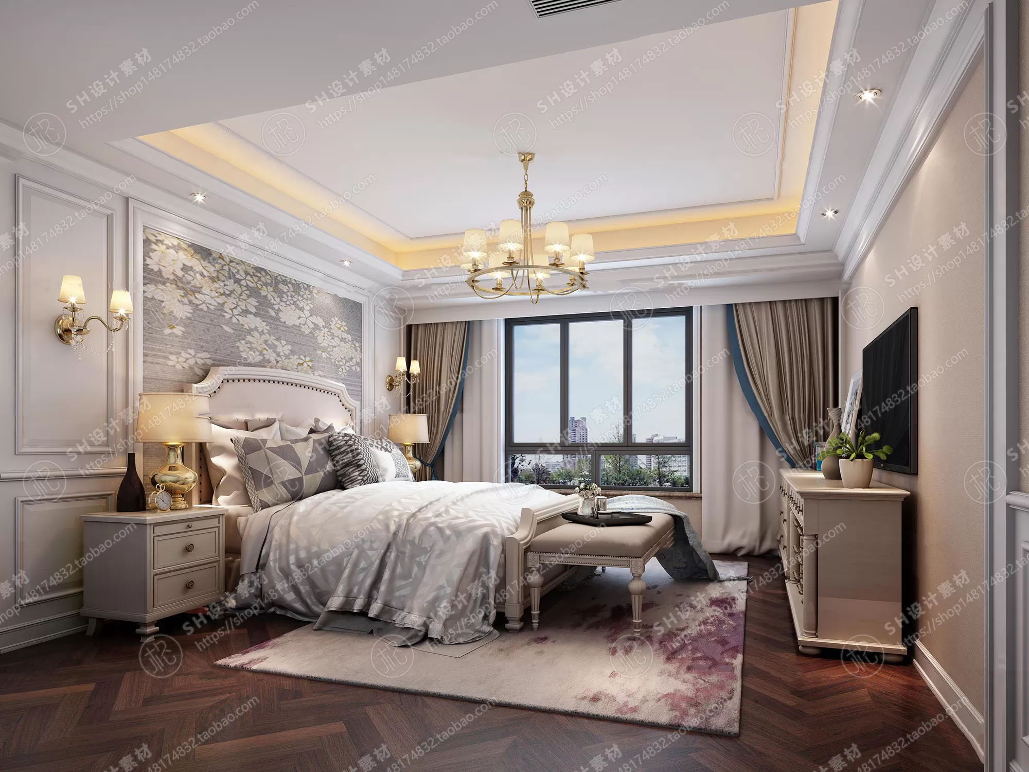 BEDROOM 3D SCENES – VRAY RENDER – 527 BEDROOM 3D SCENES – VRAY RENDER – 527