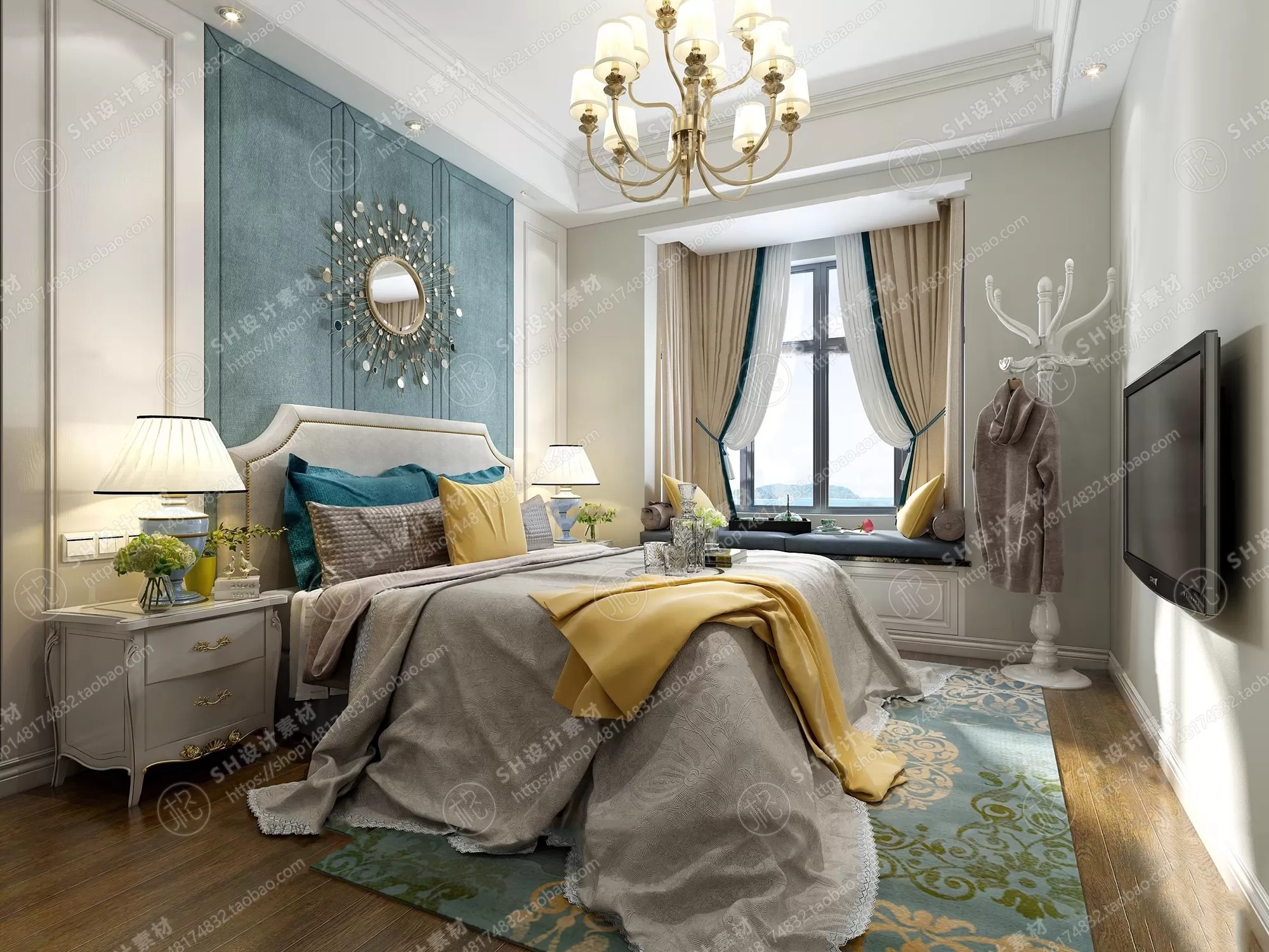BEDROOM 3D SCENES – VRAY RENDER – 529 BEDROOM 3D SCENES – VRAY RENDER – 529