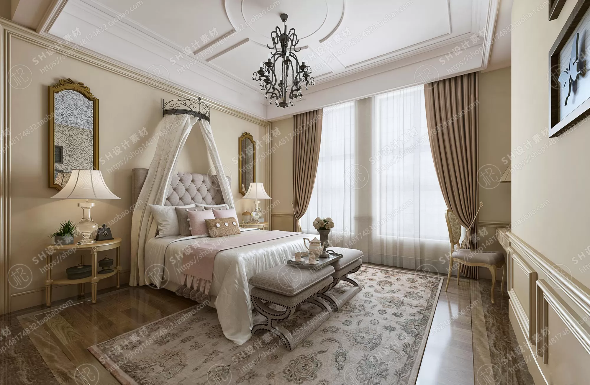 BEDROOM 3D SCENES – VRAY RENDER – 532 BEDROOM 3D SCENES – VRAY RENDER – 532