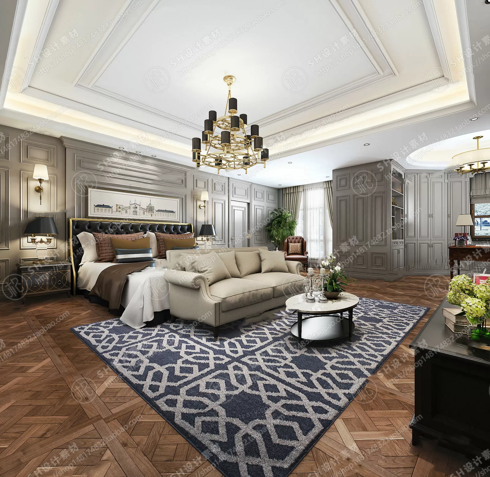 BEDROOM 3D SCENES – VRAY RENDER – 534 BEDROOM 3D SCENES – VRAY RENDER – 534