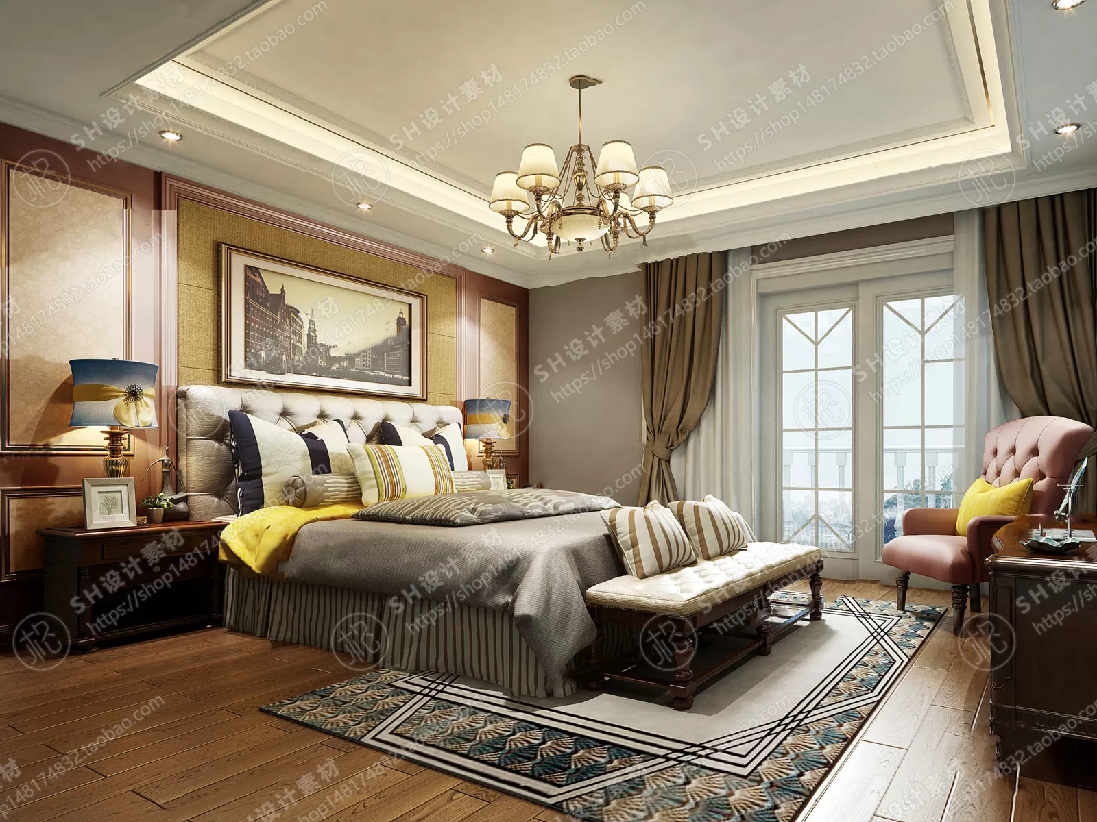 BEDROOM 3D SCENES – VRAY RENDER – 535 BEDROOM 3D SCENES – VRAY RENDER – 535