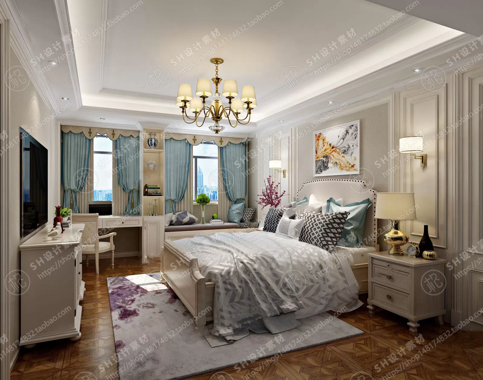 BEDROOM 3D SCENES – VRAY RENDER – 538 BEDROOM 3D SCENES – VRAY RENDER – 538