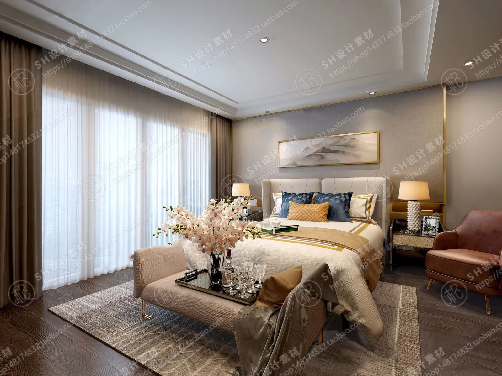 BEDROOM 3D SCENES – VRAY RENDER – 541 BEDROOM 3D SCENES – VRAY RENDER – 541