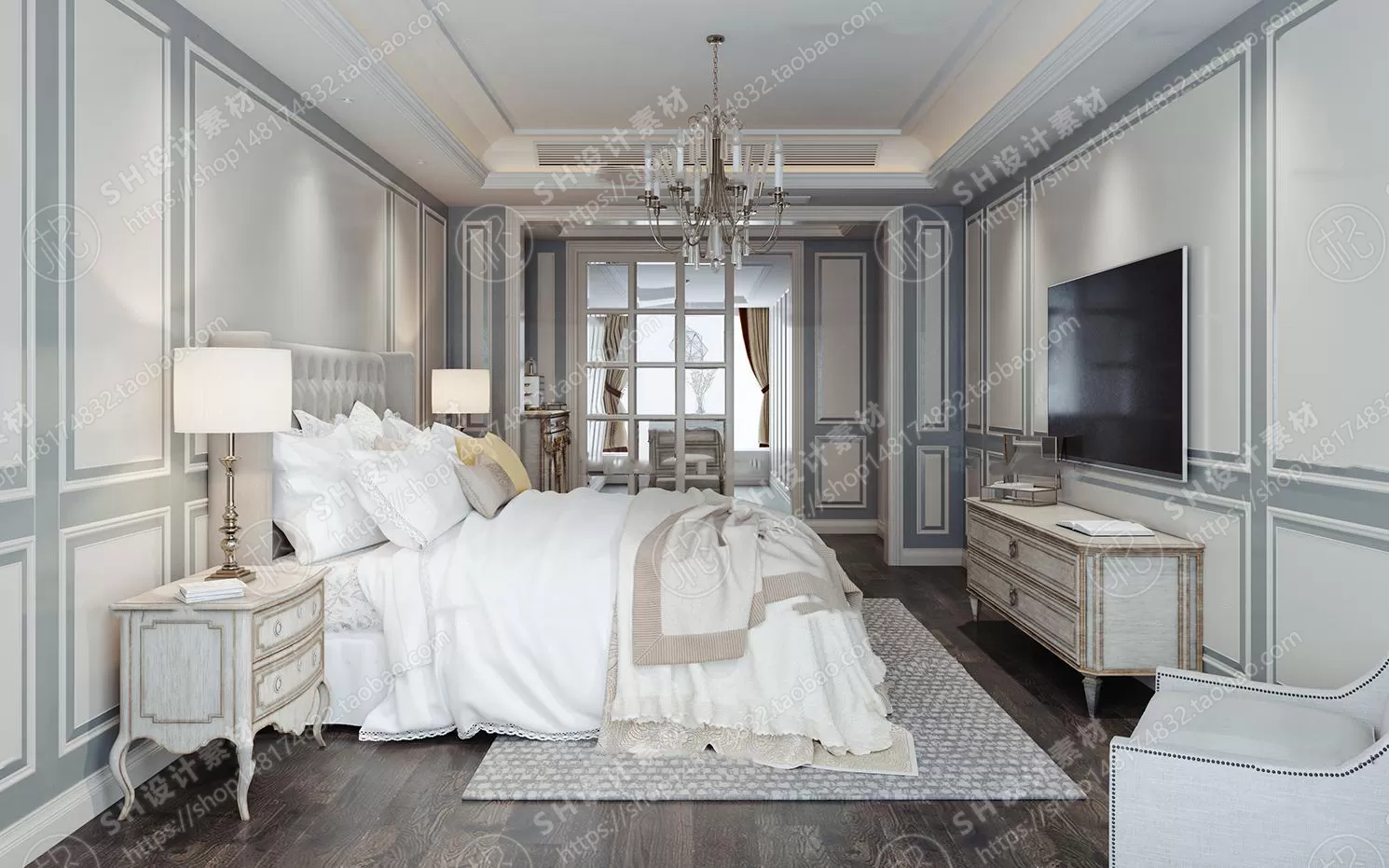BEDROOM 3D SCENES – VRAY RENDER – 542 BEDROOM 3D SCENES – VRAY RENDER – 542