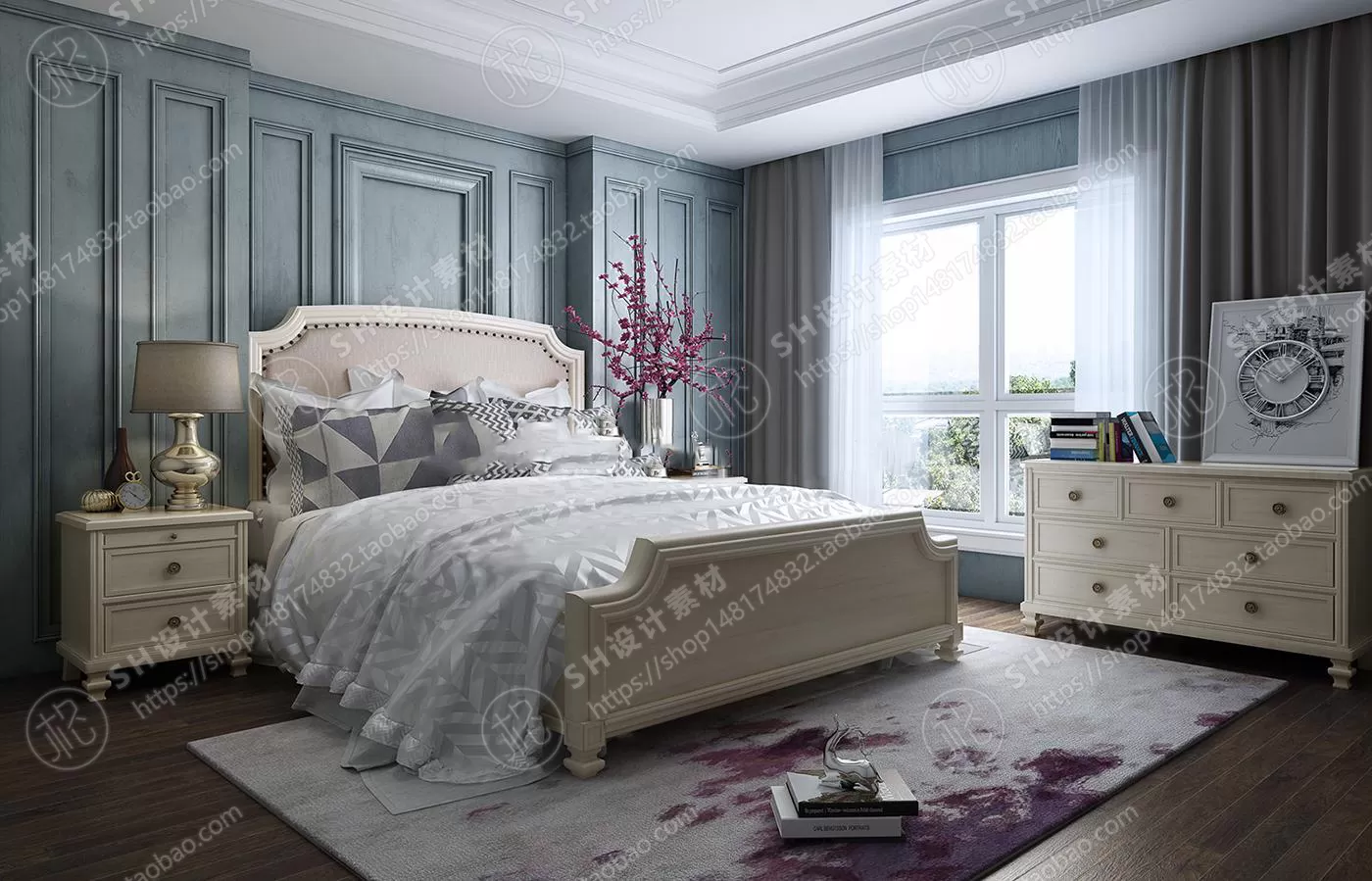 BEDROOM 3D SCENES – VRAY RENDER – 547 BEDROOM 3D SCENES – VRAY RENDER – 547