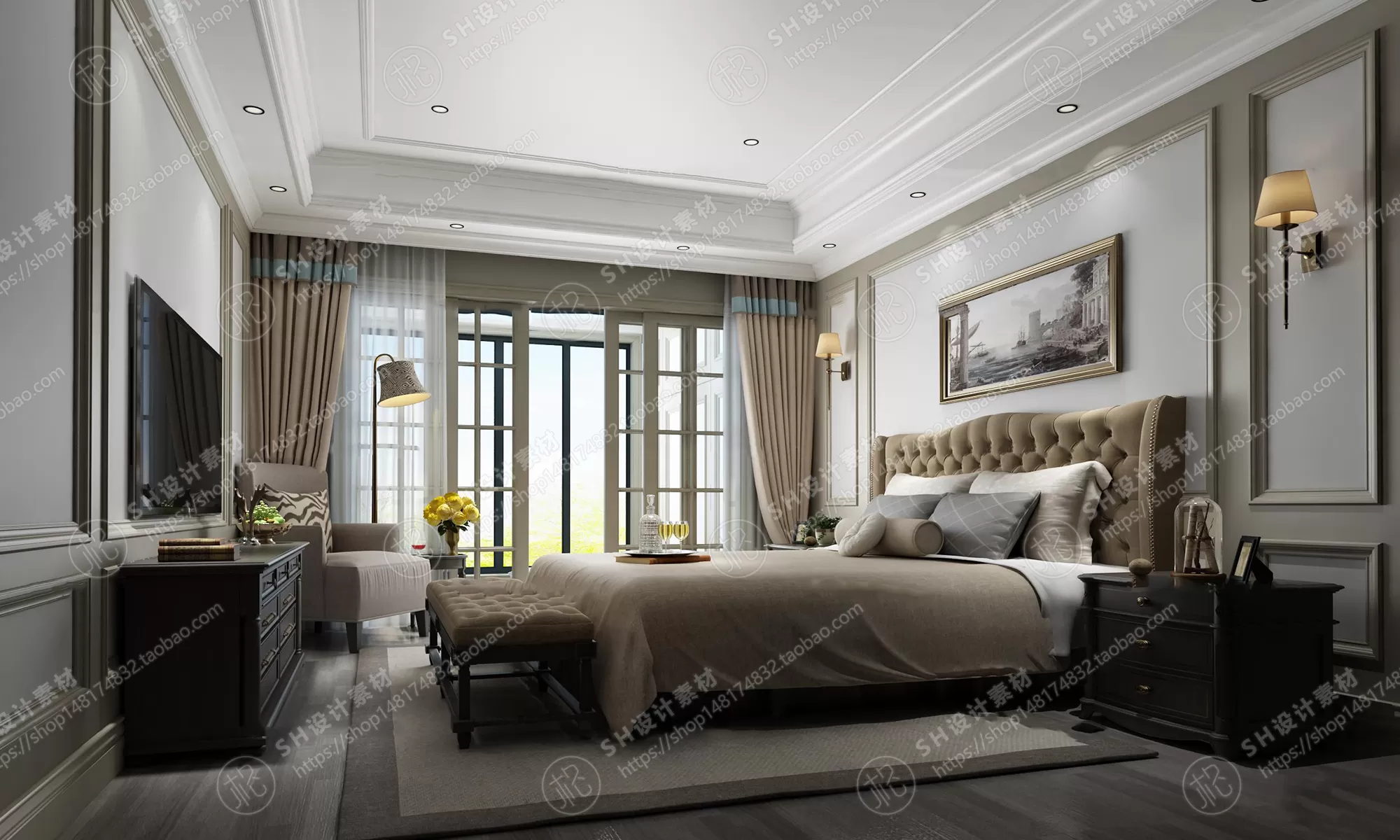 BEDROOM 3D SCENES – VRAY RENDER – 548 BEDROOM 3D SCENES – VRAY RENDER – 548