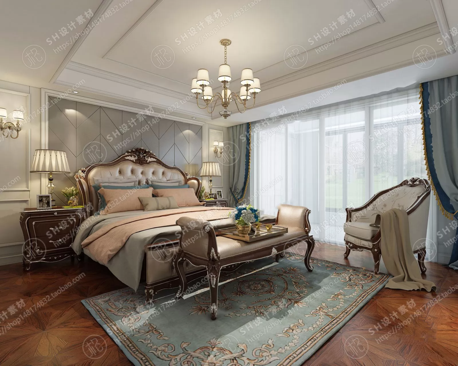 BEDROOM 3D SCENES – VRAY RENDER – 551 BEDROOM 3D SCENES – VRAY RENDER – 551