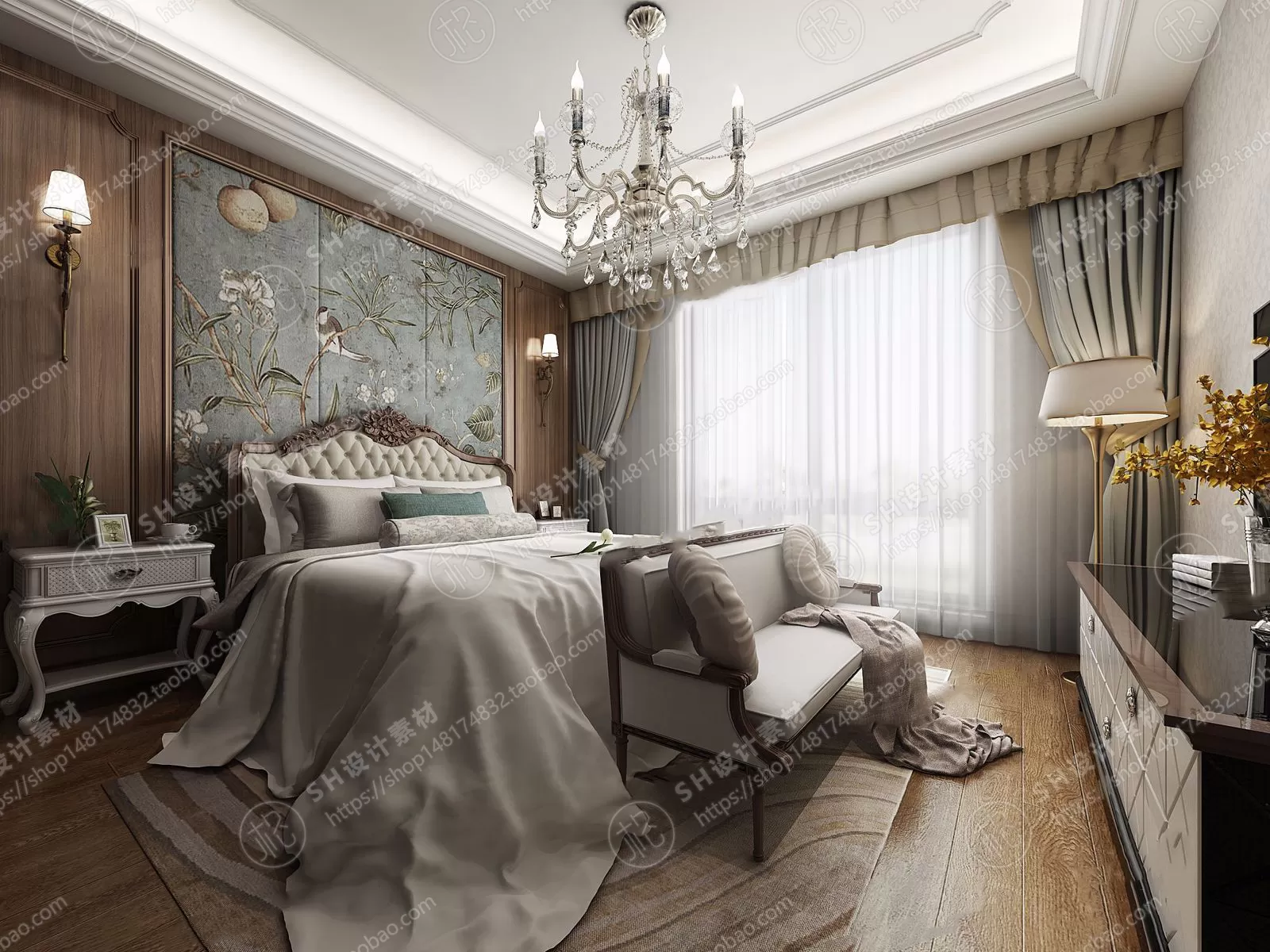 BEDROOM 3D SCENES – VRAY RENDER – 555 BEDROOM 3D SCENES – VRAY RENDER – 555