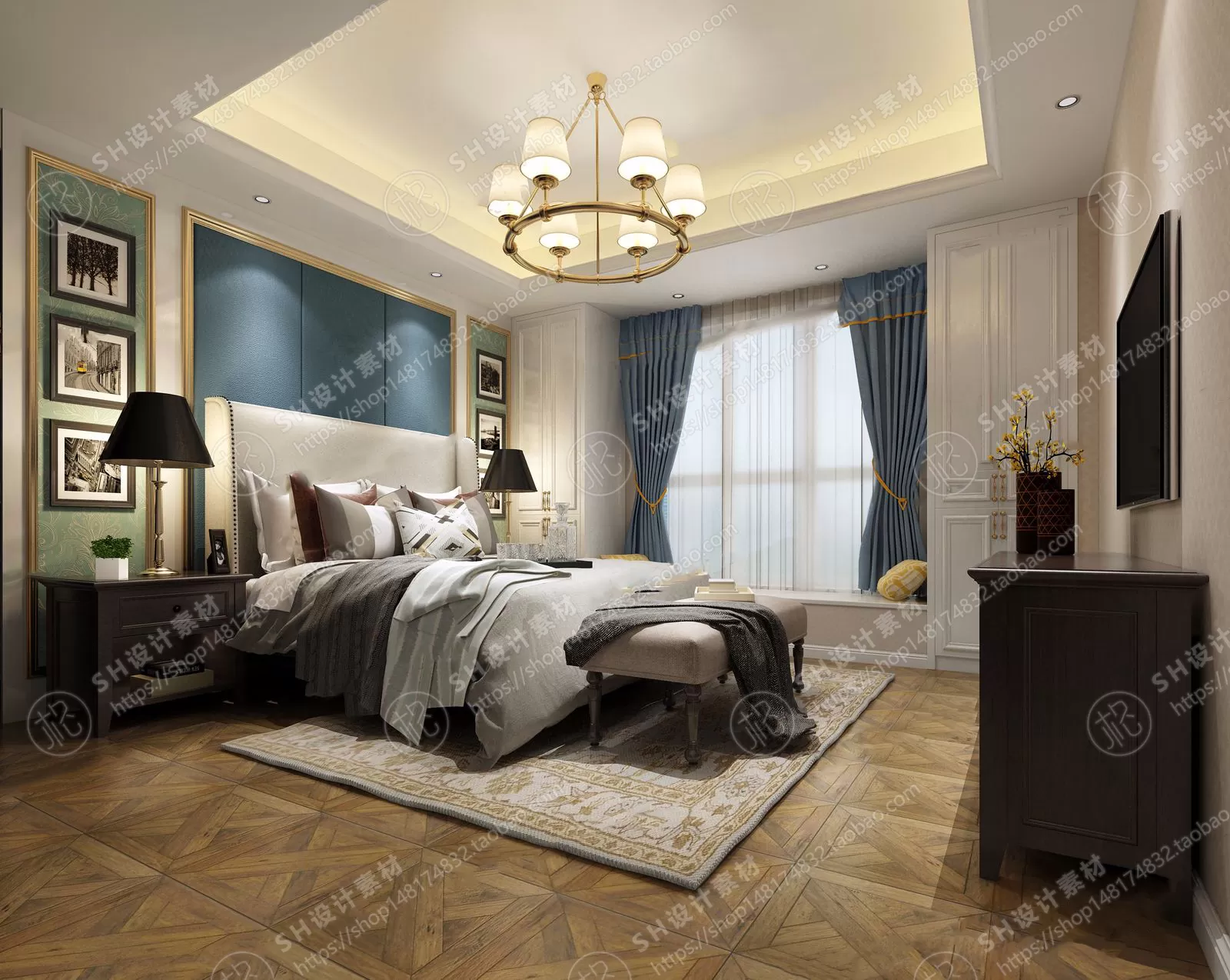 BEDROOM 3D SCENES – VRAY RENDER – 557 BEDROOM 3D SCENES – VRAY RENDER – 557