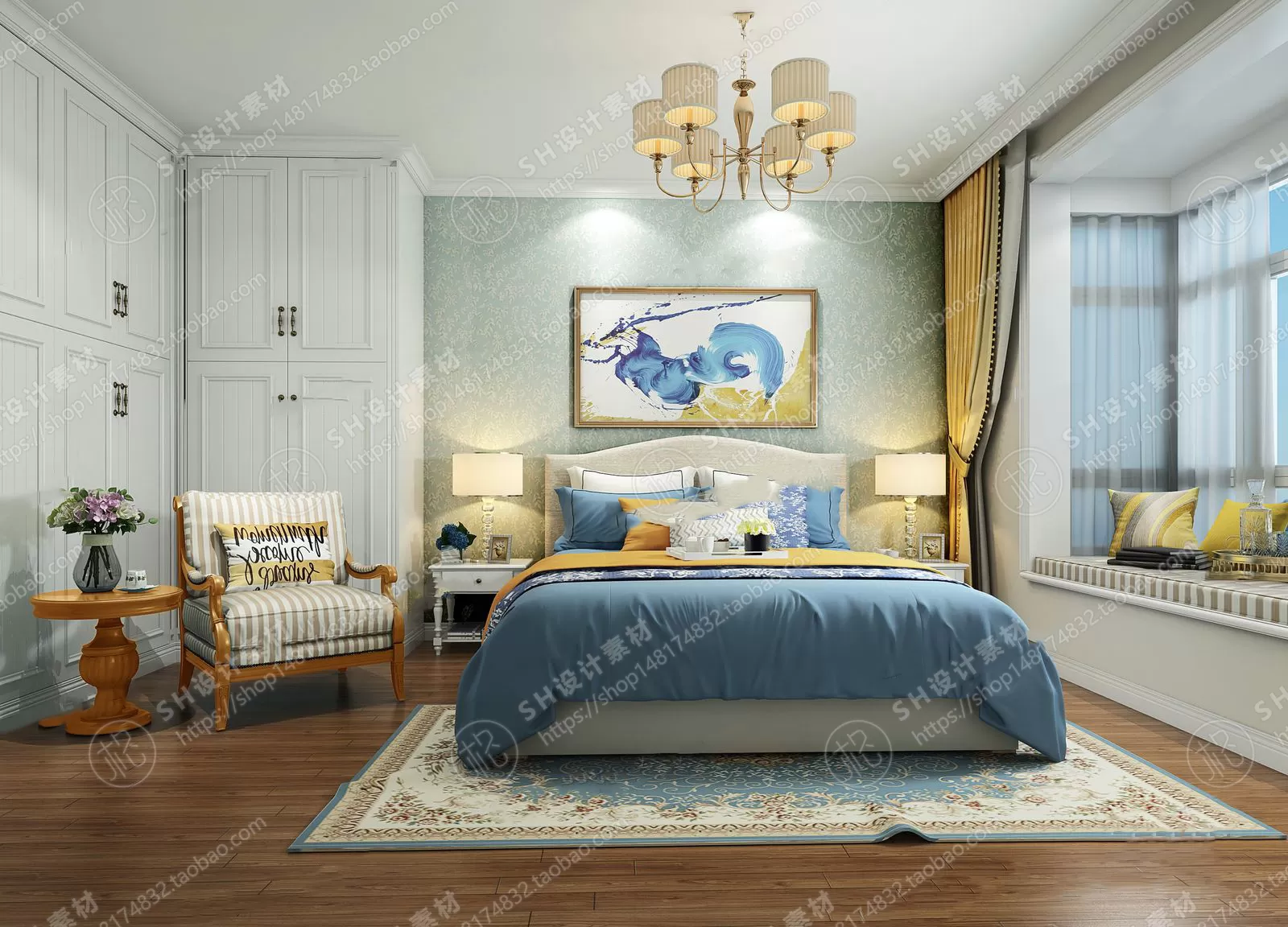 BEDROOM 3D SCENES – VRAY RENDER – 559 BEDROOM 3D SCENES – VRAY RENDER – 559