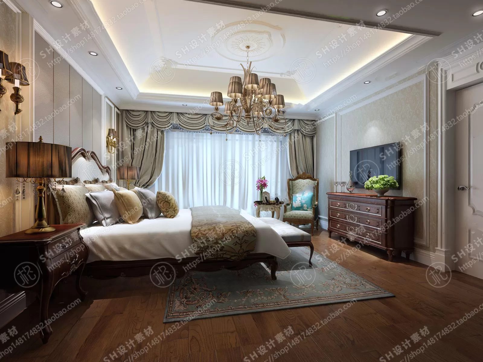 BEDROOM 3D SCENES – VRAY RENDER – 560 BEDROOM 3D SCENES – VRAY RENDER – 560