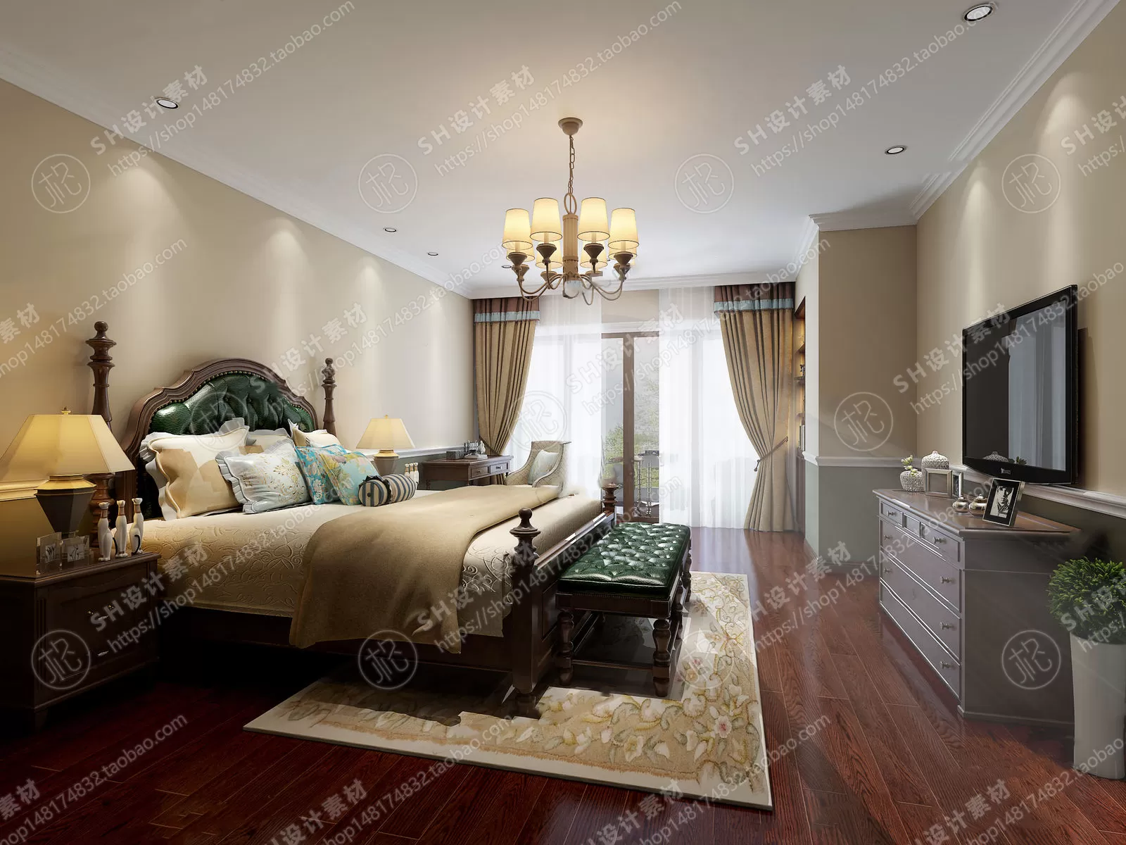 BEDROOM 3D SCENES – VRAY RENDER – 561 BEDROOM 3D SCENES – VRAY RENDER – 561