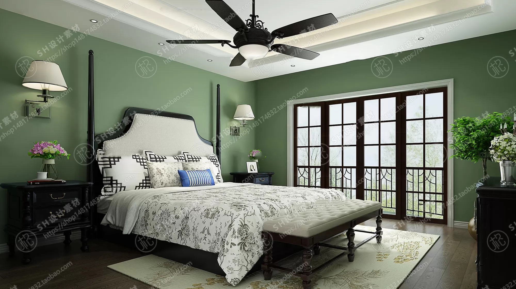 BEDROOM 3D SCENES – VRAY RENDER – 564 BEDROOM 3D SCENES – VRAY RENDER – 564