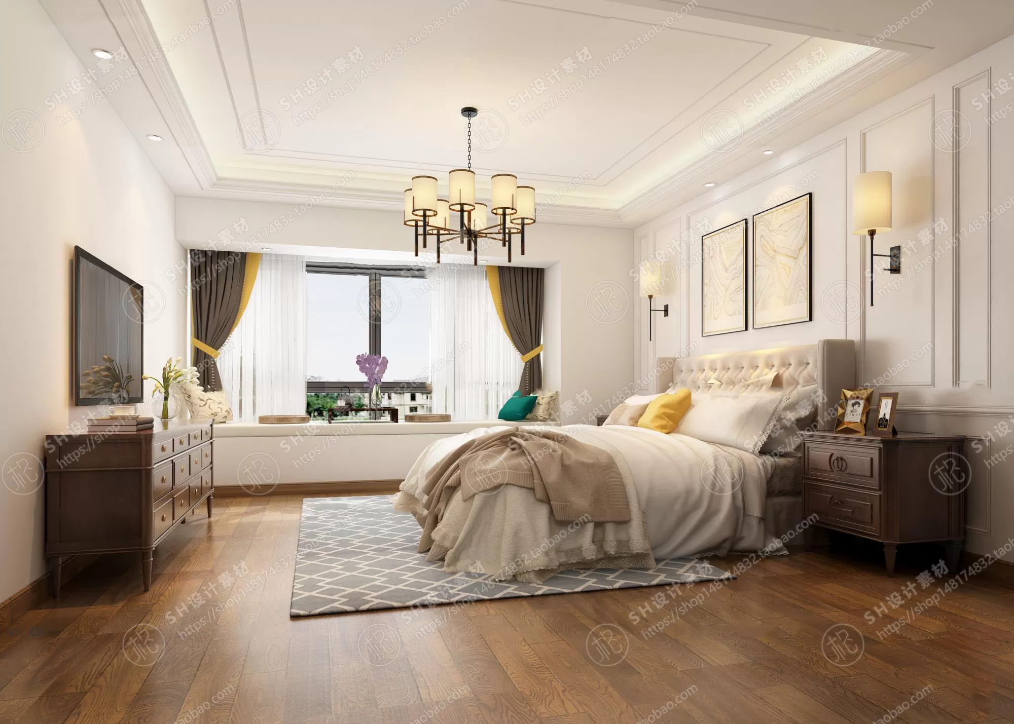 BEDROOM 3D SCENES – VRAY RENDER – 566 BEDROOM 3D SCENES – VRAY RENDER – 566