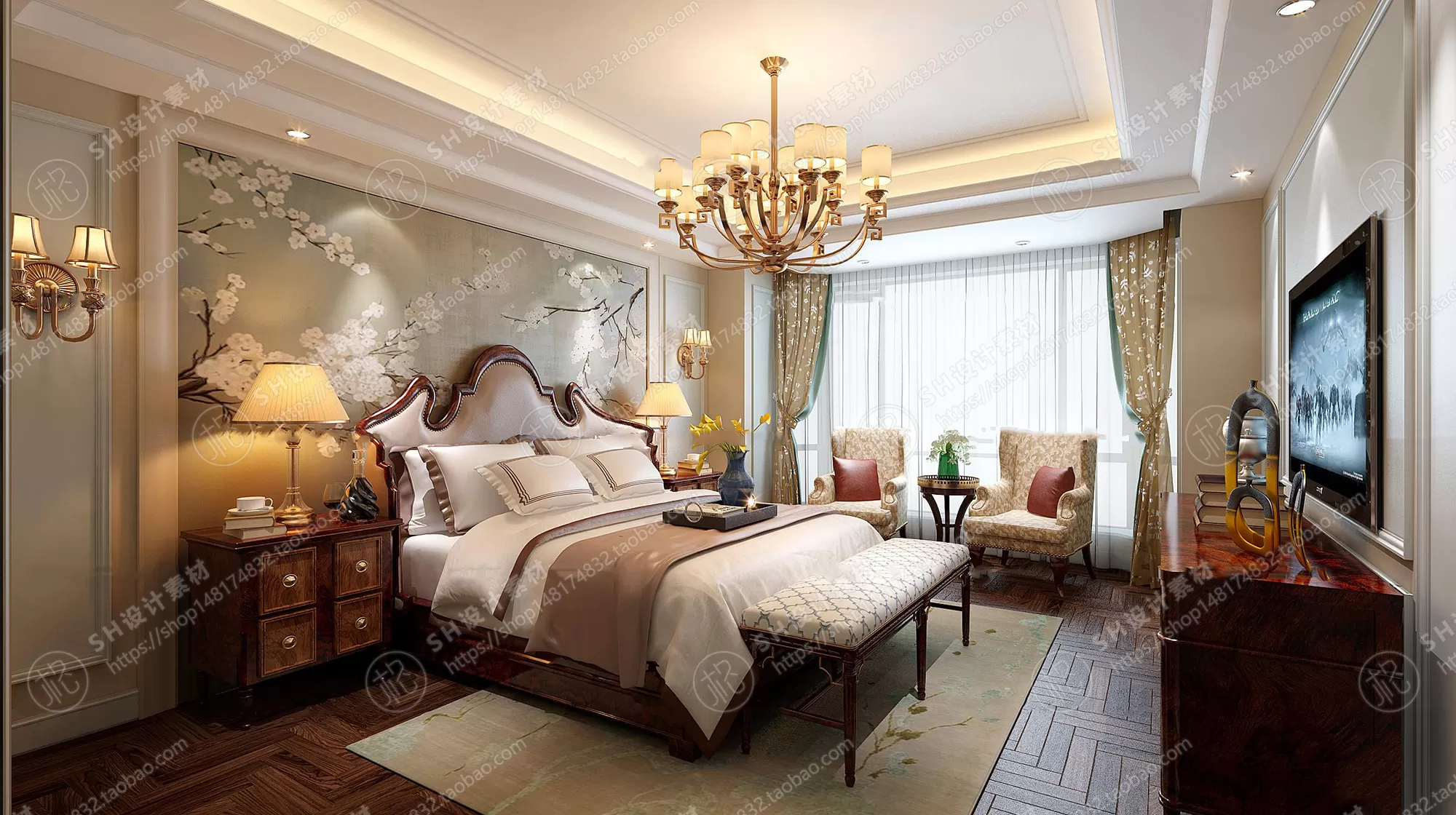 BEDROOM 3D SCENES – VRAY RENDER – 569 BEDROOM 3D SCENES – VRAY RENDER – 569