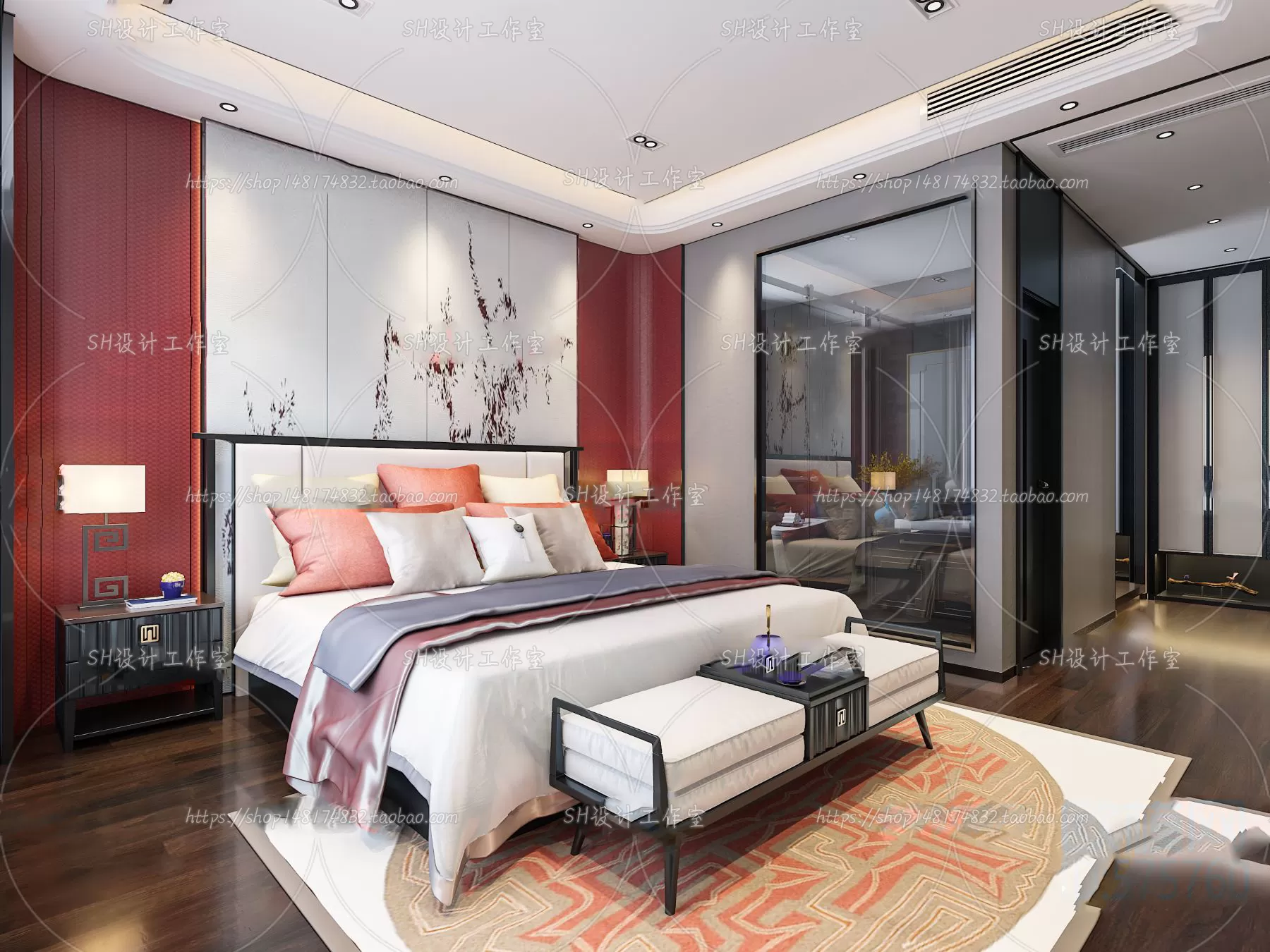 BEDROOM 3D SCENES – VRAY RENDER – 584