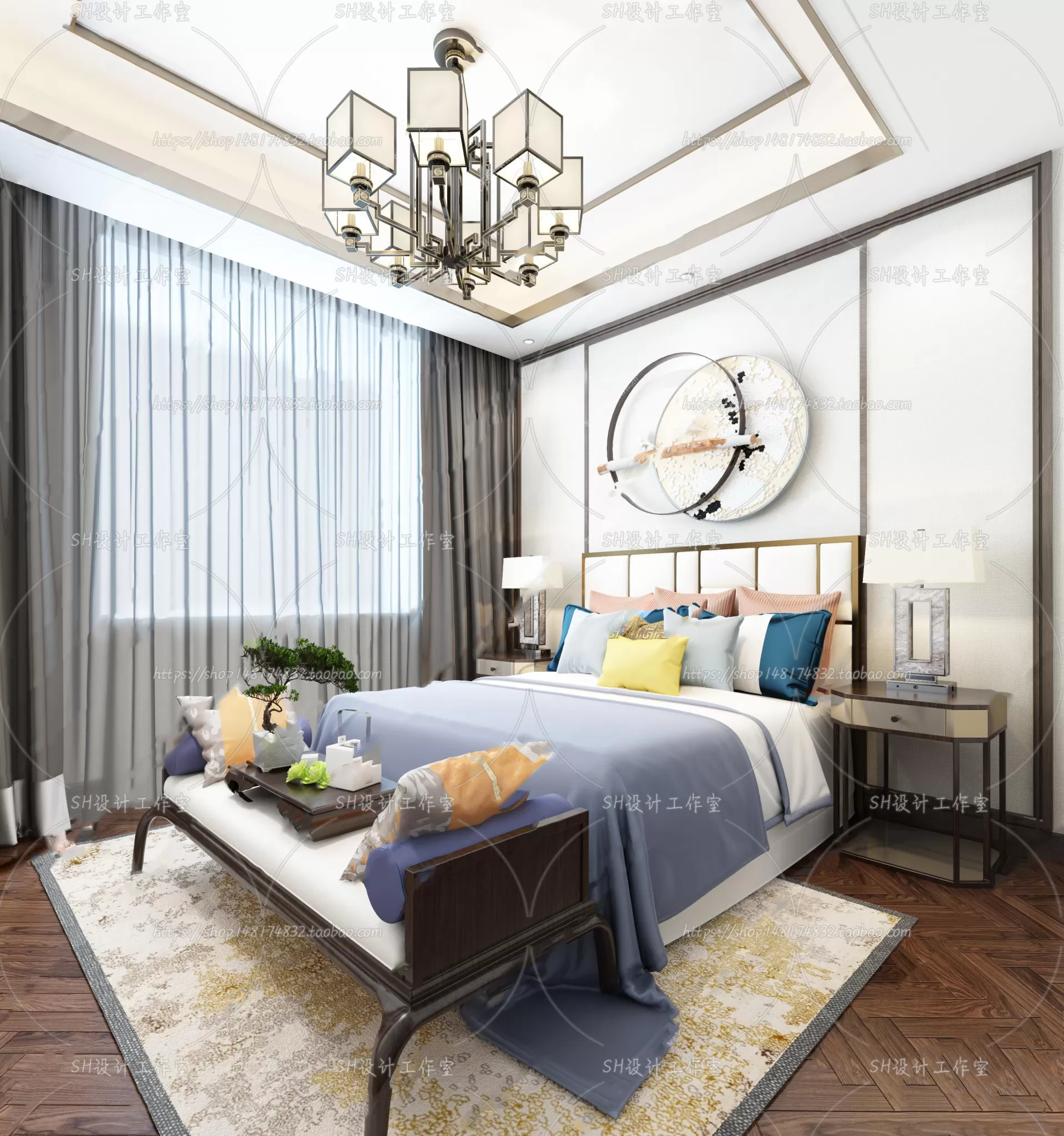BEDROOM 3D SCENES – VRAY RENDER – 601