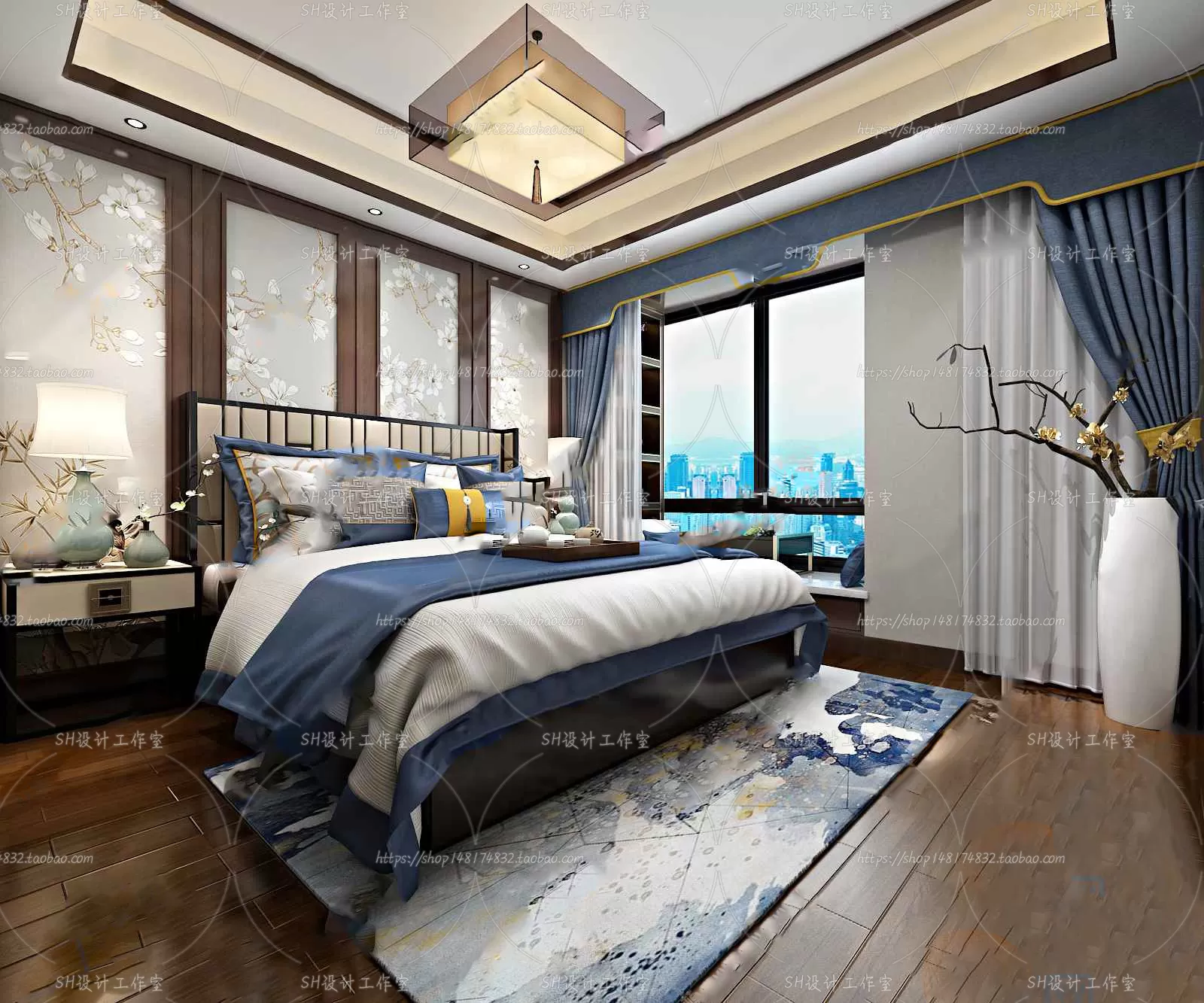 BEDROOM 3D SCENES – VRAY RENDER – 612