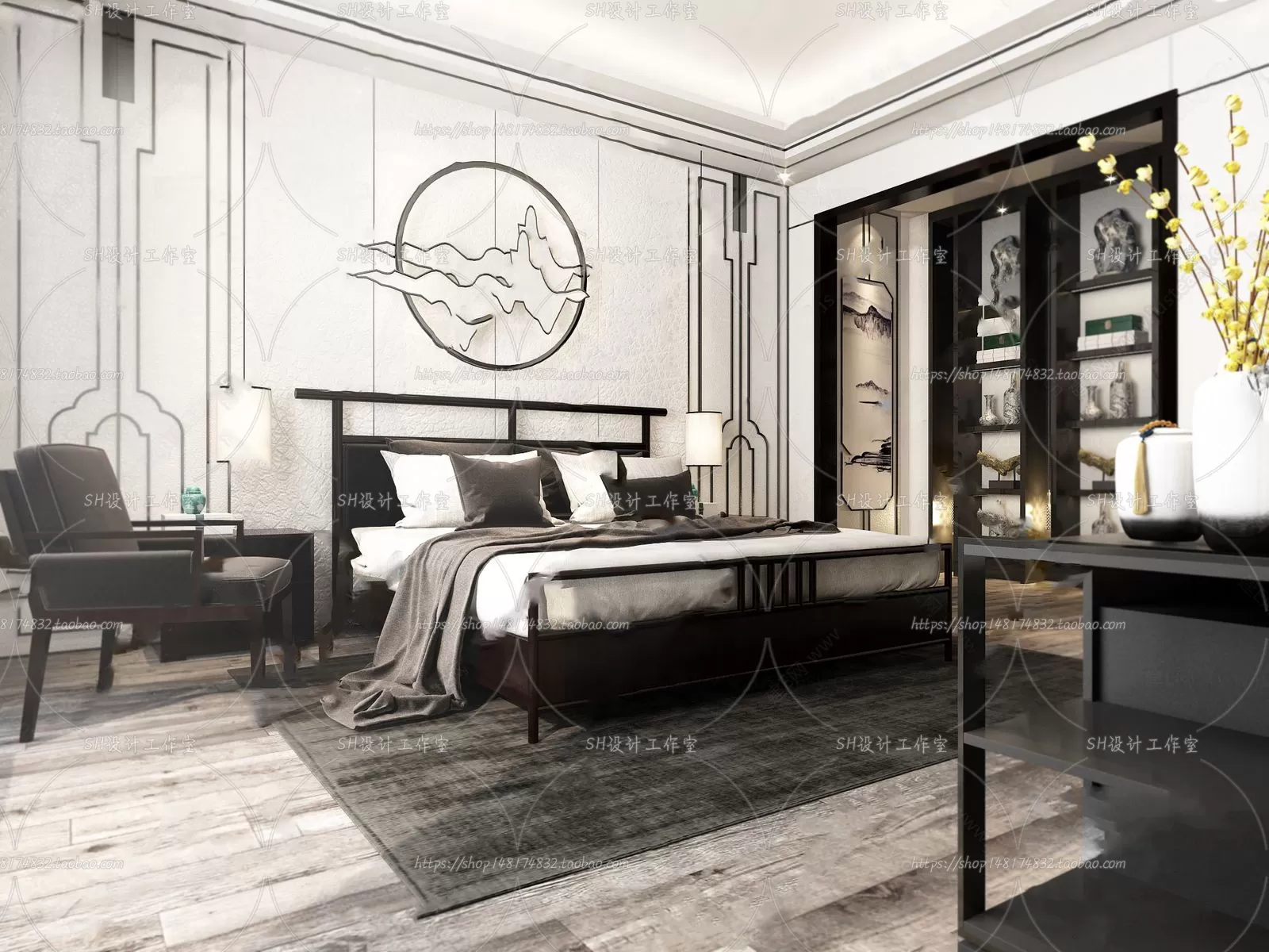 BEDROOM 3D SCENES – VRAY RENDER – 616