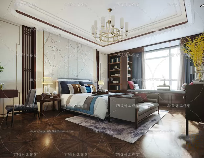 BEDROOM 3D SCENES – VRAY RENDER – 618