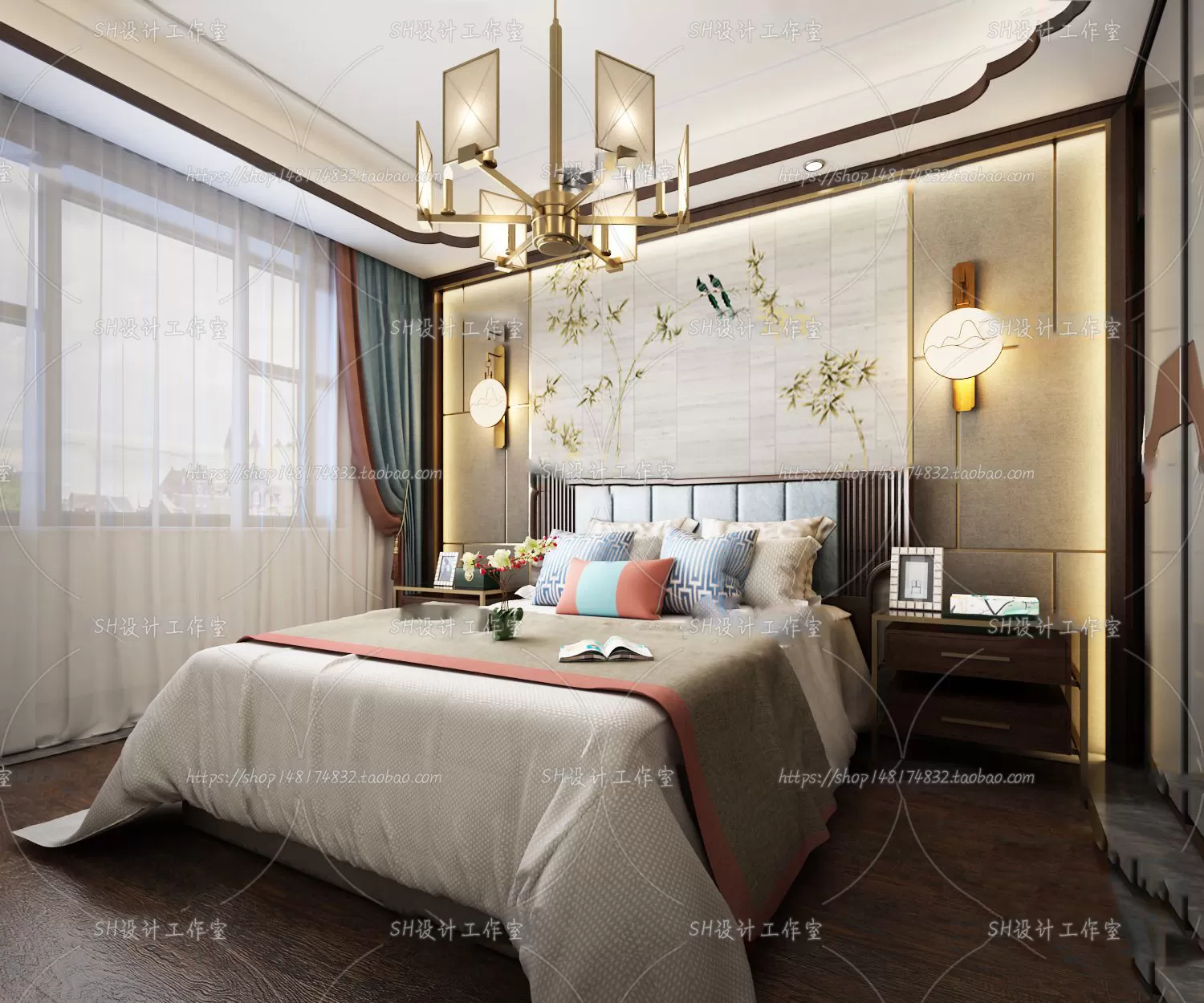 BEDROOM 3D SCENES – VRAY RENDER – 620