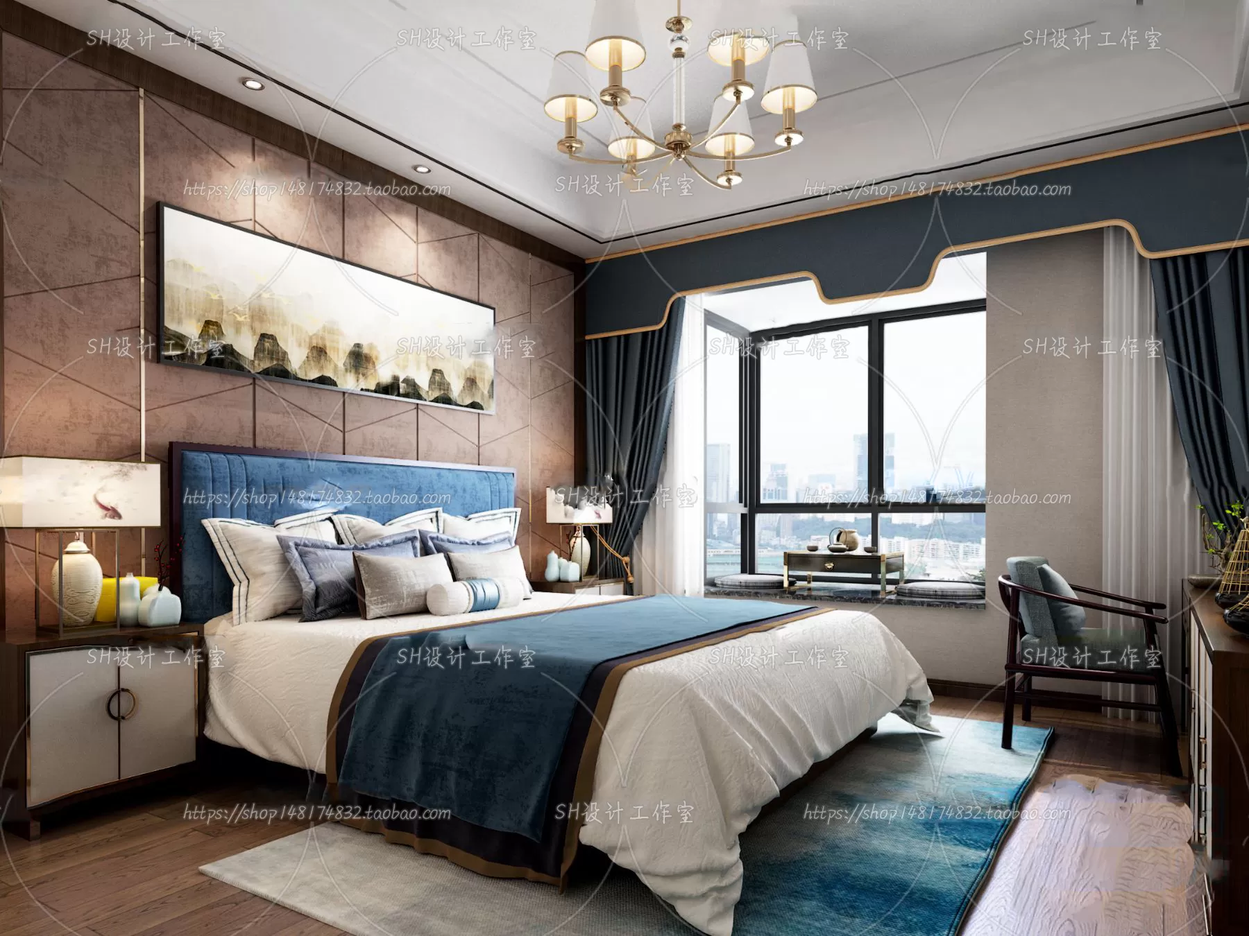 BEDROOM 3D SCENES – VRAY RENDER – 621