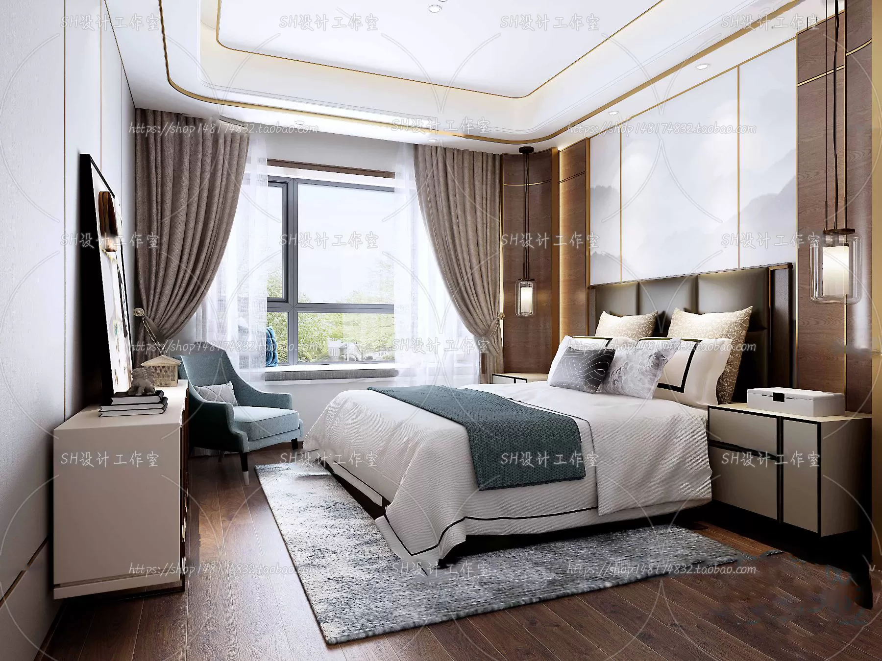 BEDROOM 3D SCENES – VRAY RENDER – 622