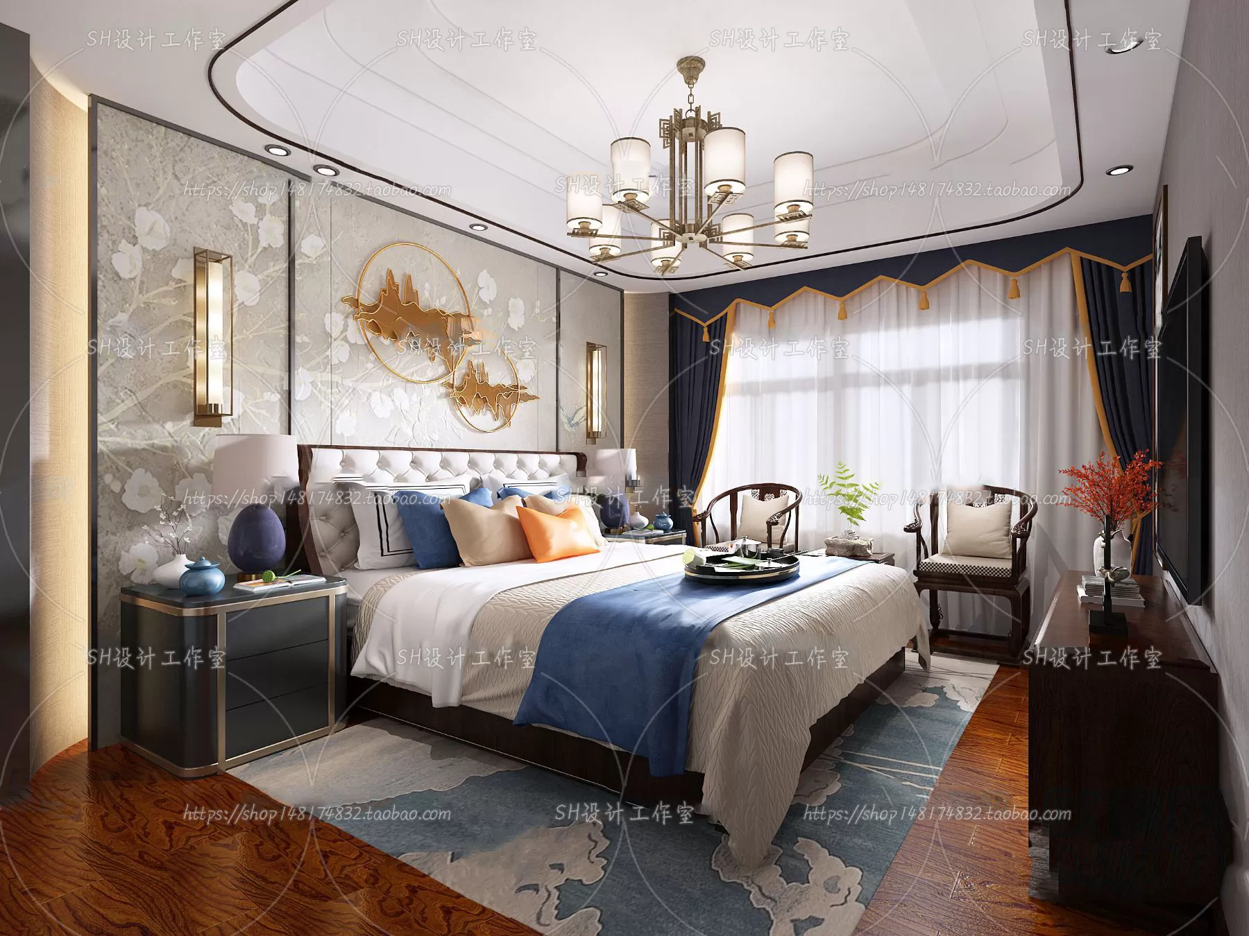 BEDROOM 3D SCENES – VRAY RENDER – 625