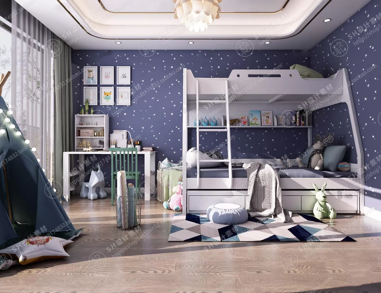 CHILDREN ROOM 3D SCENES – VRAY RENDER – 90 CHILDREN ROOM 3D SCENES – VRAY RENDER – 90