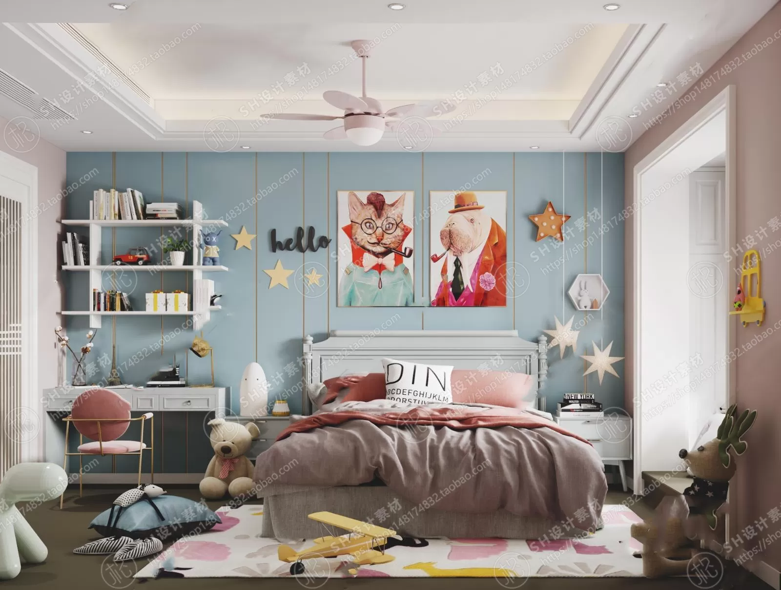 CHILDREN ROOM 3D SCENES – VRAY RENDER – 99 CHILDREN ROOM 3D SCENES – VRAY RENDER – 99