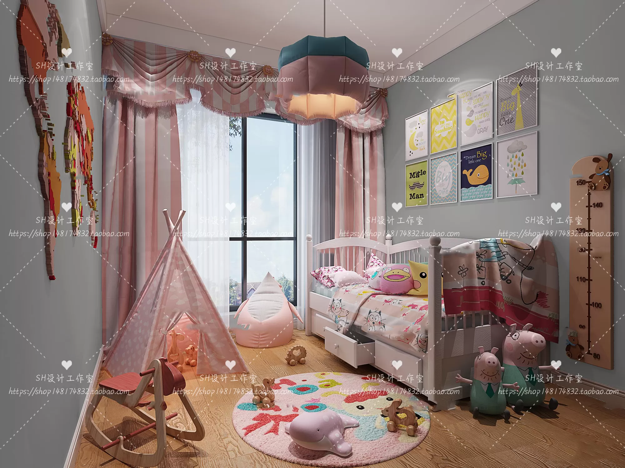 CHILDREN ROOM 3D SCENES – VRAY RENDER – 283
