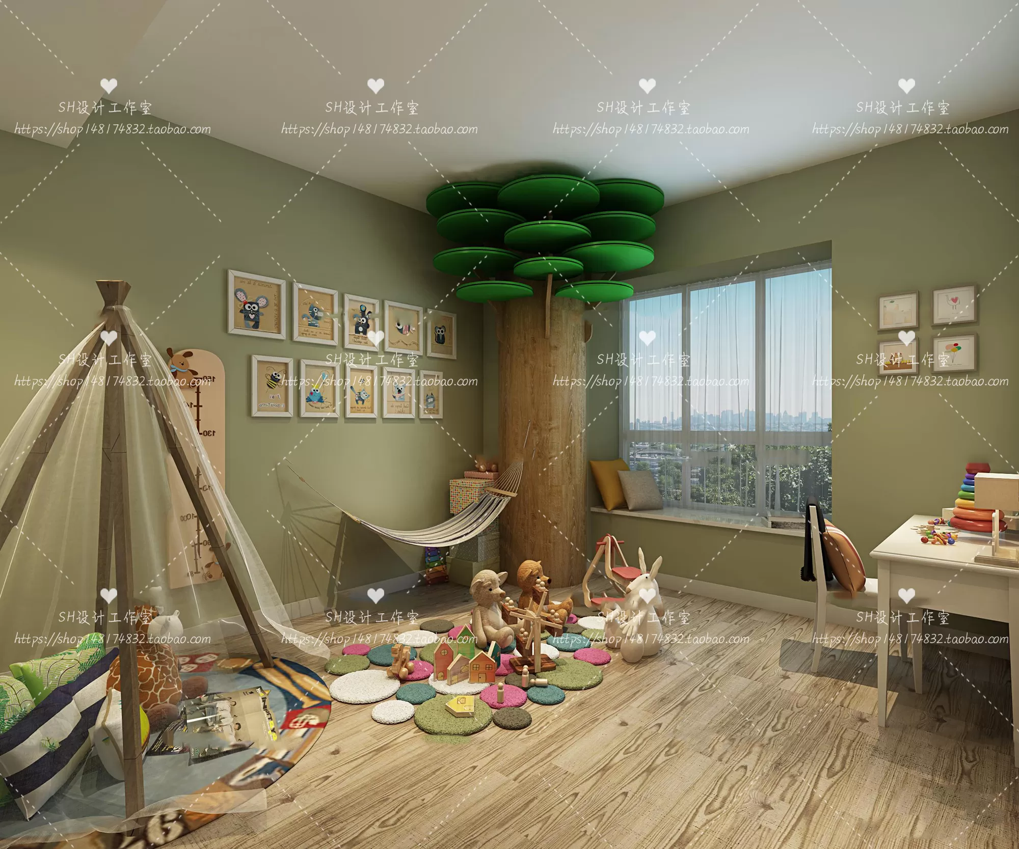 CHILDREN ROOM 3D SCENES – VRAY RENDER – 288